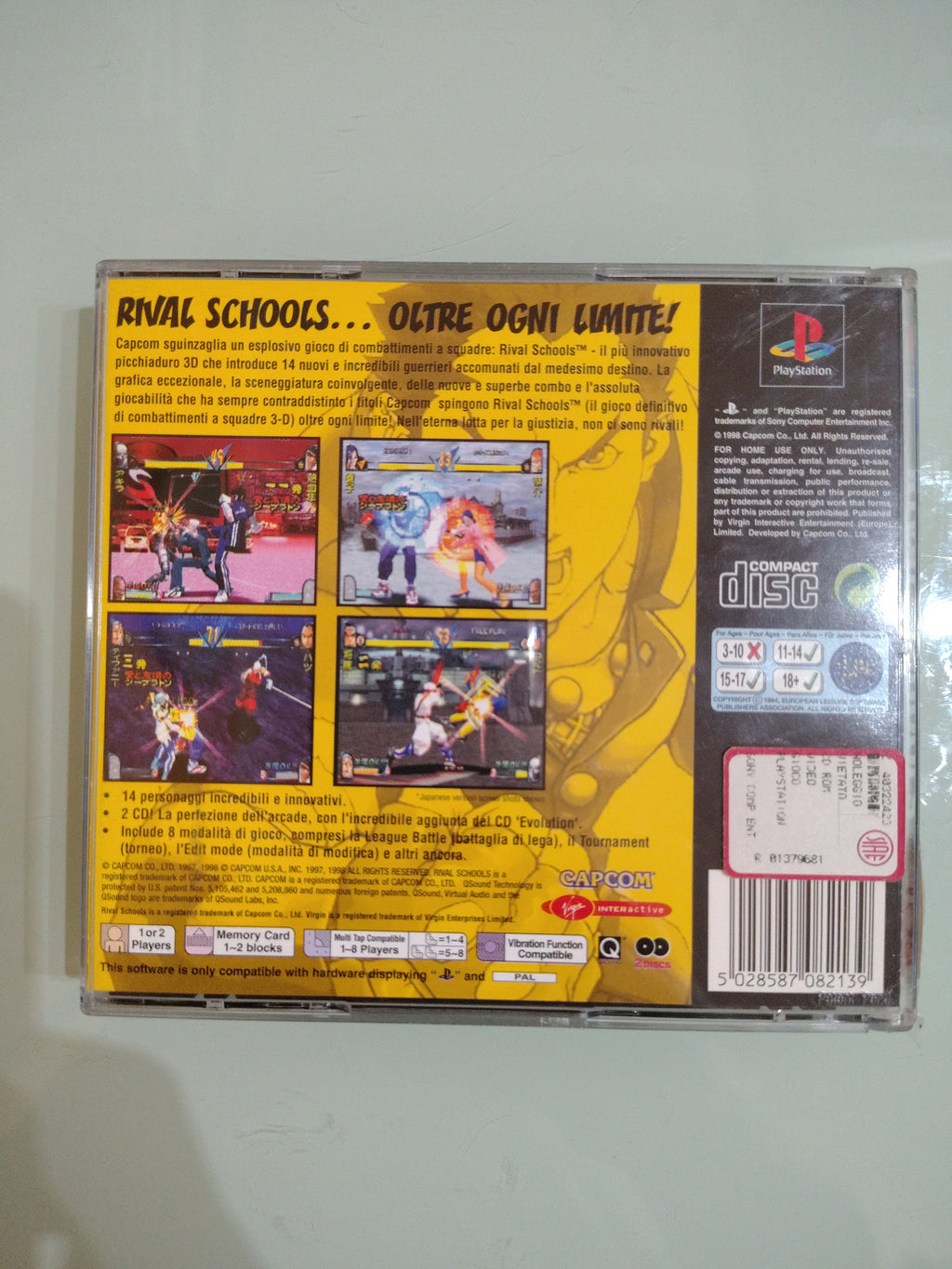 RIVAL SCHOOLS - SONY PS1 - USATO PERFETTAMENTE FUNZIONANTE PAL VERSION