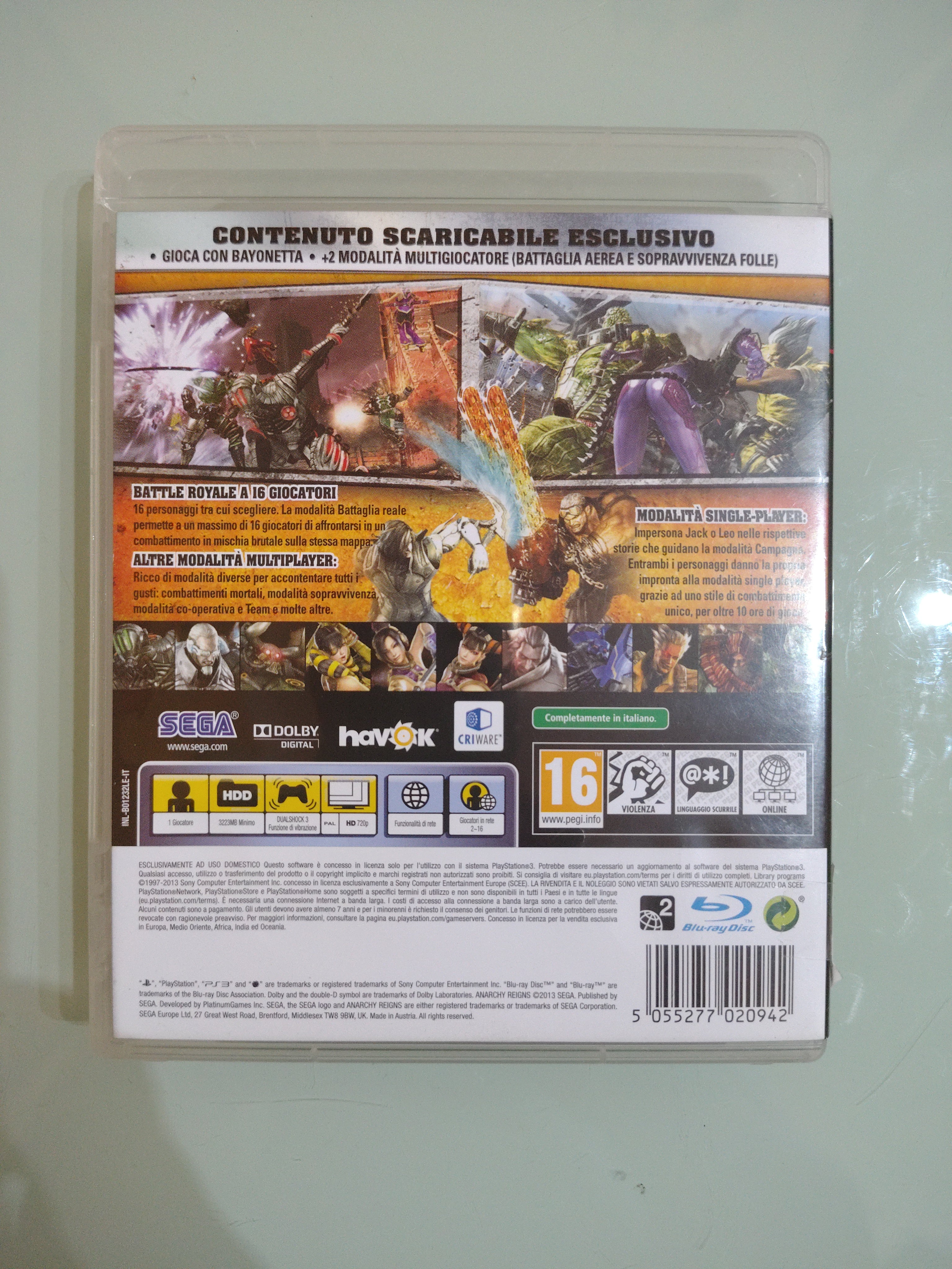 Anarchy Reigns CIB PlayStation 3 gioco PS3 completo in custodia con manuale versione italiana