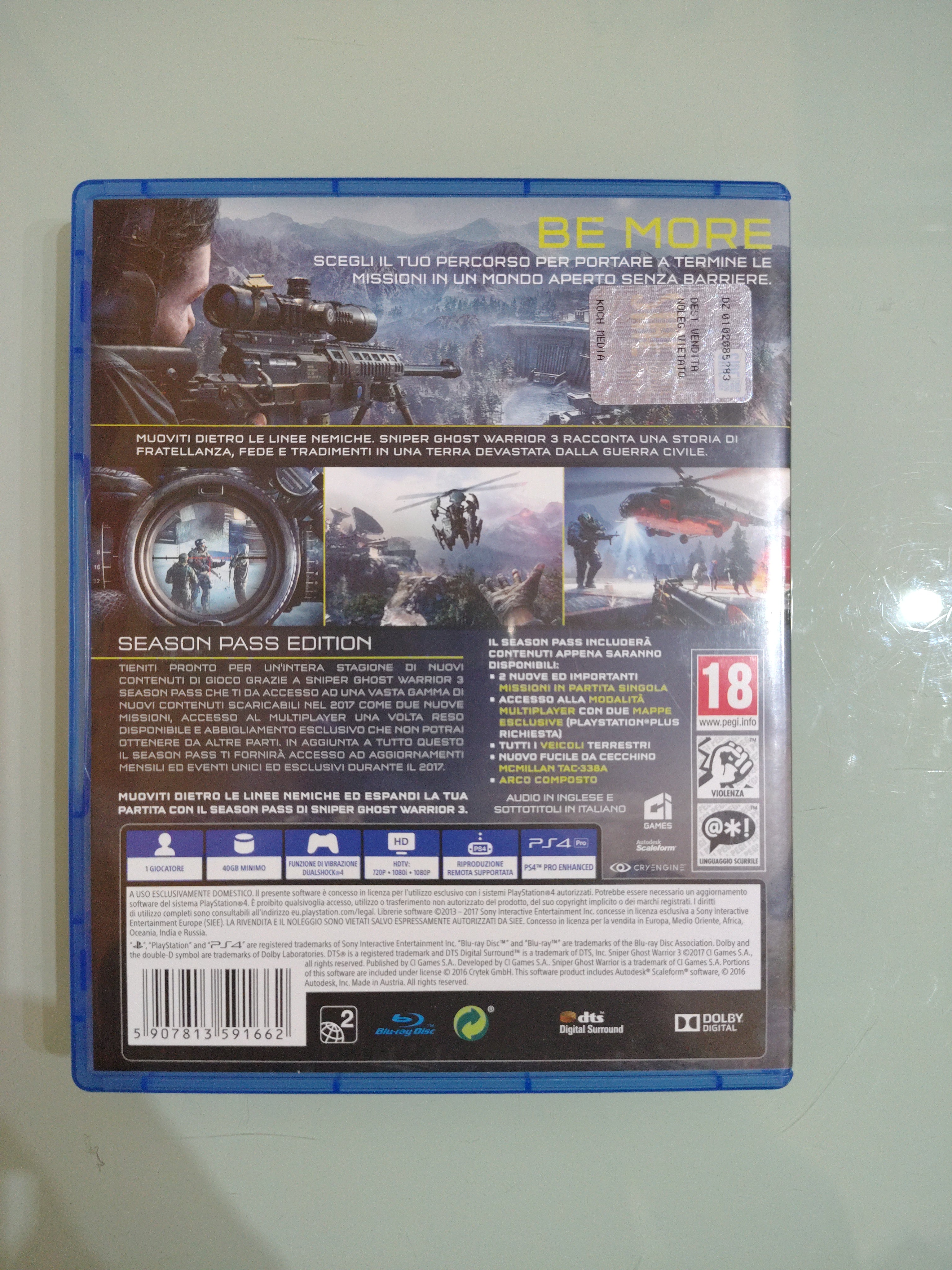 SNIPER GHOST WARRIOR 3 SEASON PASS EDITION SONY PS4