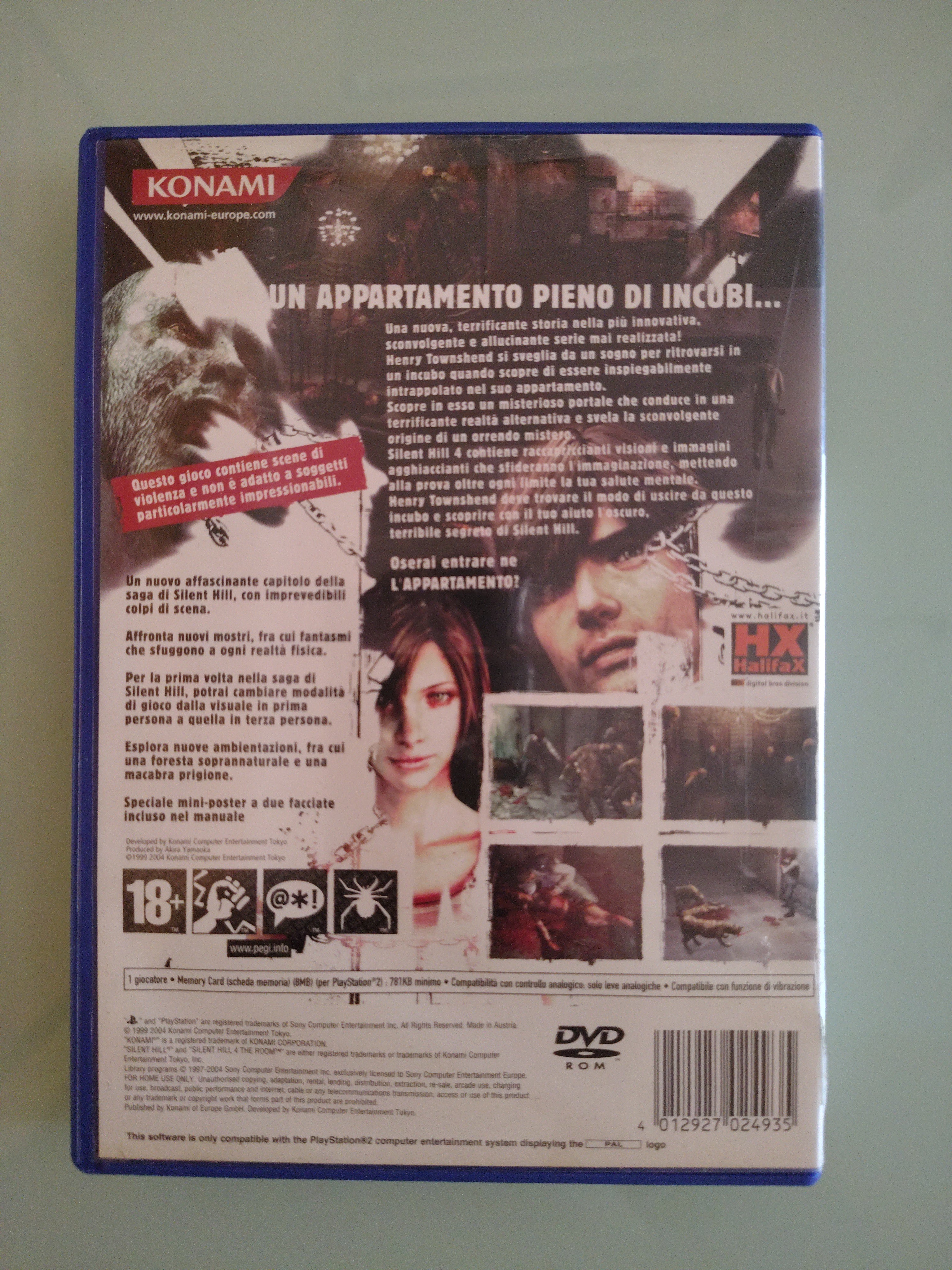 SILENT HILL 4 THE ROOM PS2 PLAYSTATION 2 PAL ITALIANO..