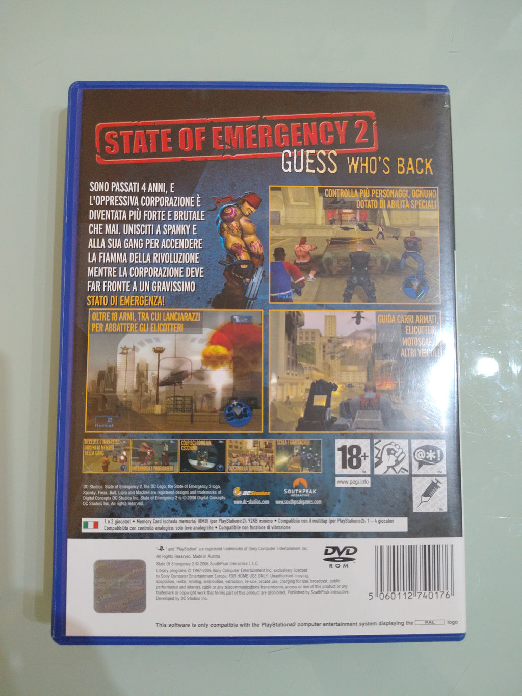 STATE OF EMERGENCY 2 PS2 ITALIANO DA COLLEZIONE RARO COMPLETO