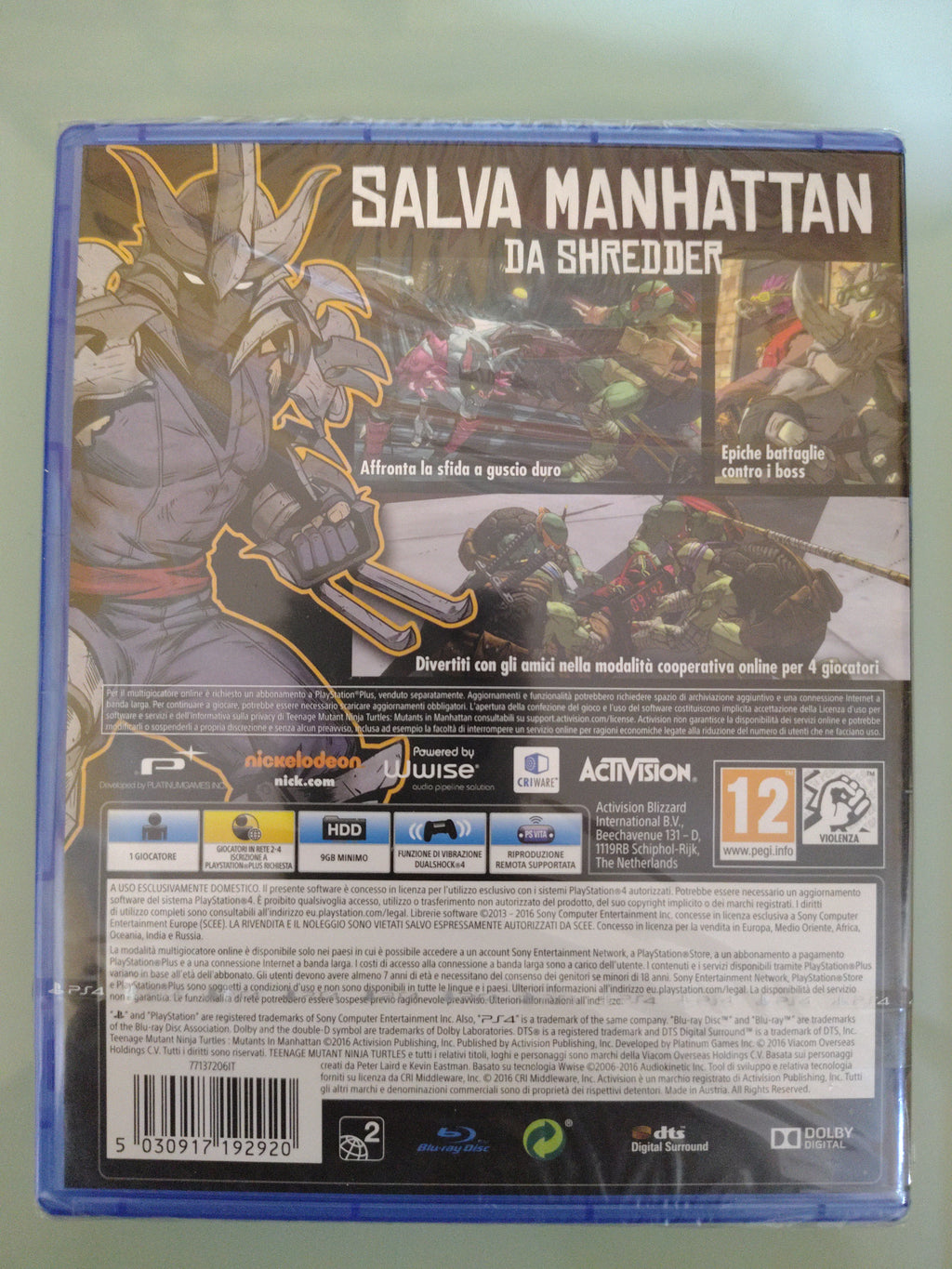 Teenage Mutant Ninja Turtles: Mutants in Manhattan nuovo sigillato