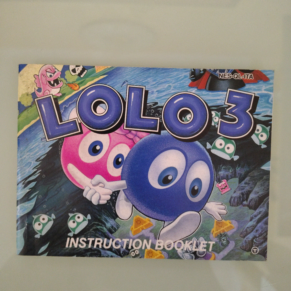 Adventures of LOLO 3 NES Nintendo solo manuale istruzioni