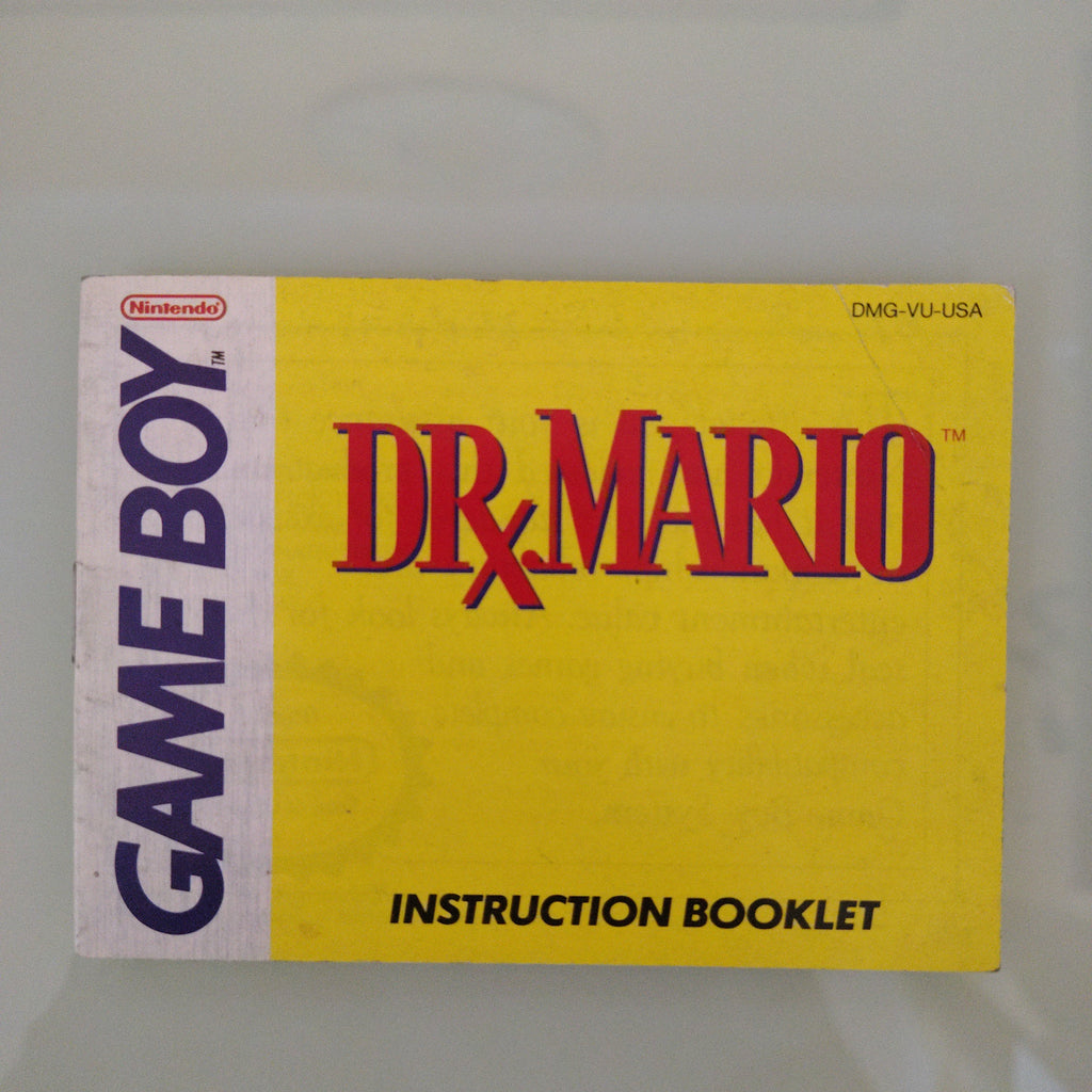 Dr. Mario  Autentico Nintendo Game Boy solo manuale originale