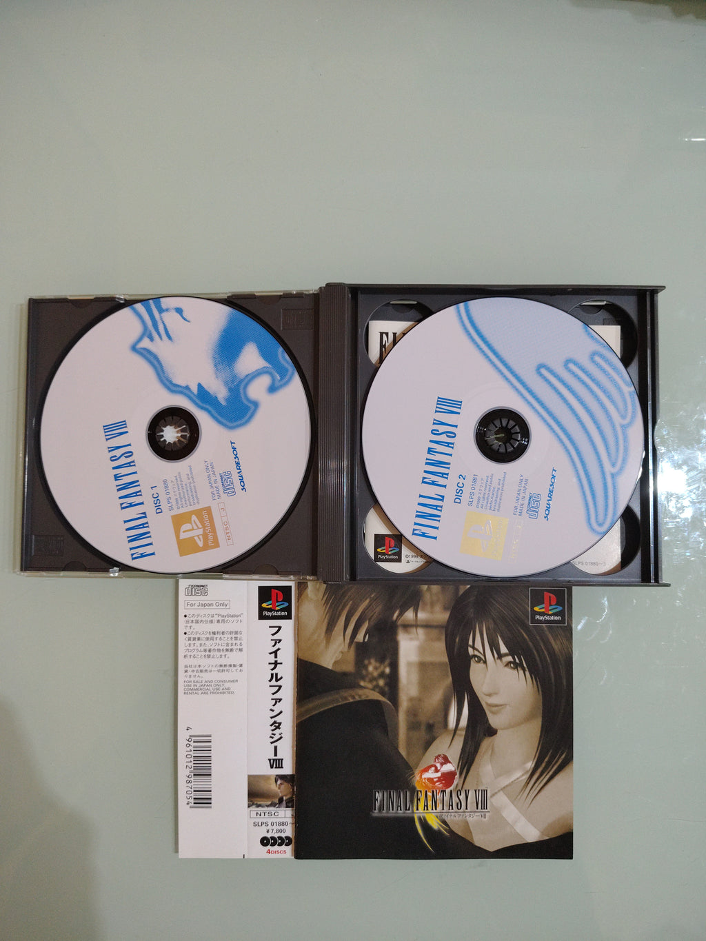 Playstation 1 FINAL FANTASY VIII JAP NTSC-J Completo di spin card
