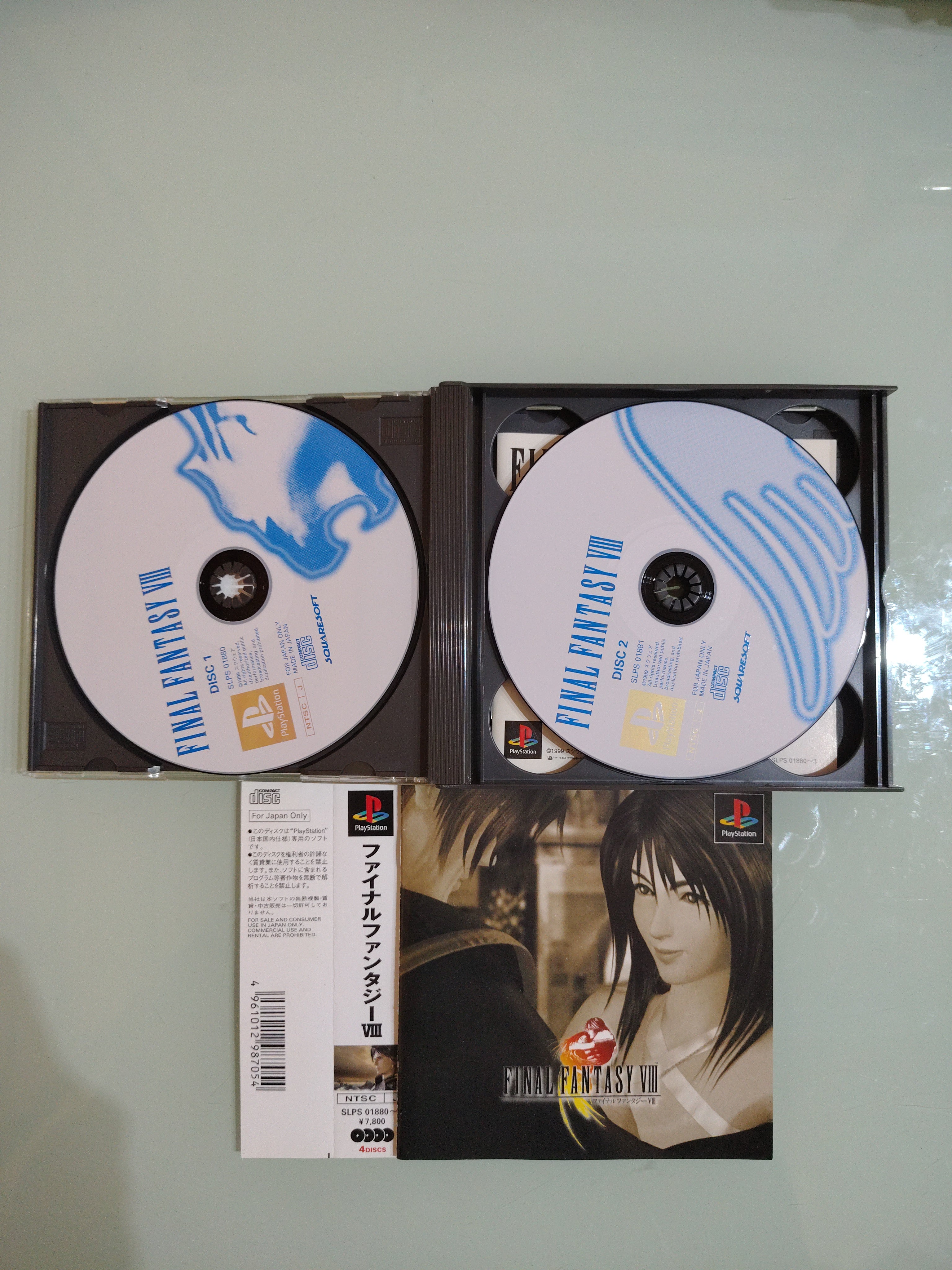 Playstation 1 FINAL FANTASY VIII JAP NTSC-J Completo di spin card