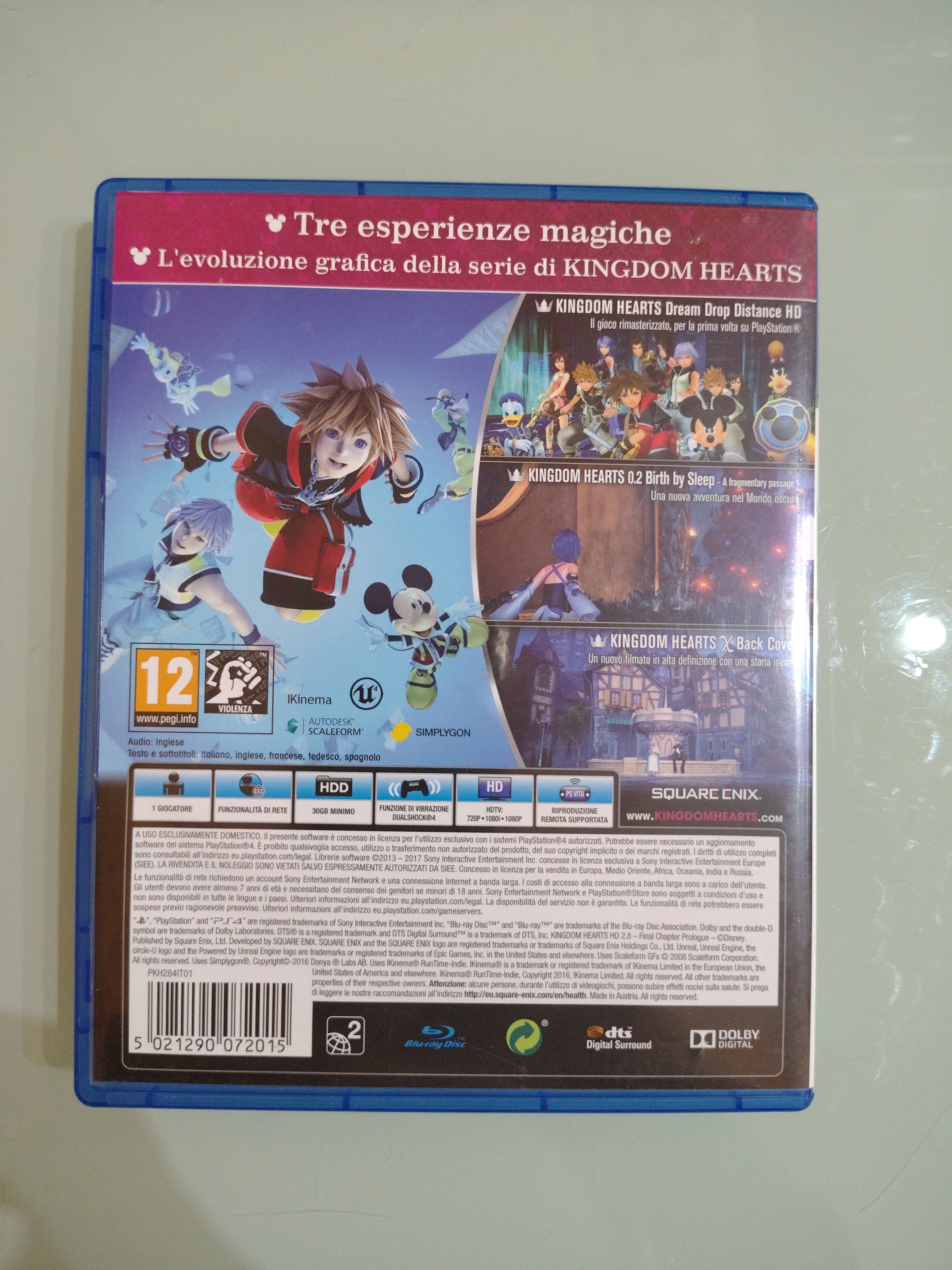 KINGDOM HEARTS HD 2.8 FINAL CHAPTER ITALIANO PLAYSTATION 4