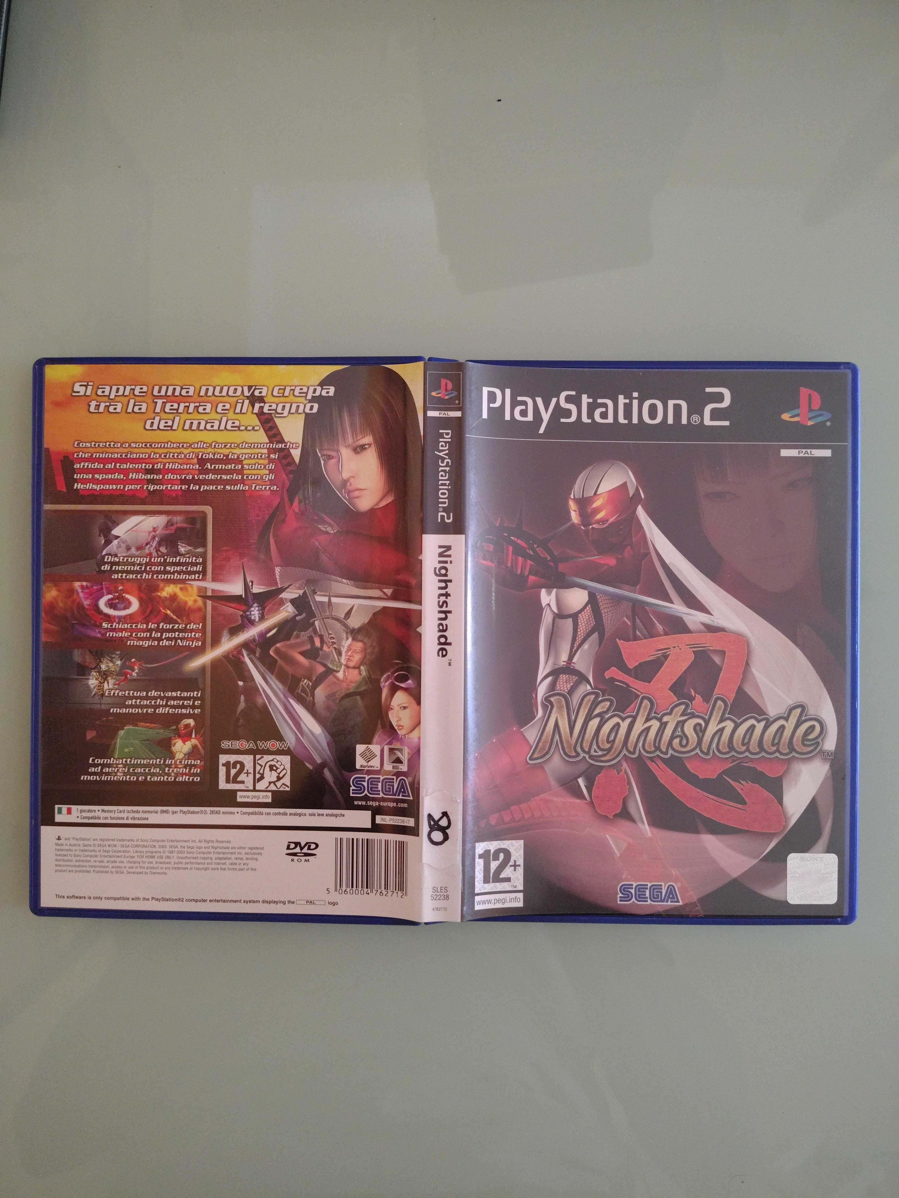 NIGHTSHADE SHINOBI 2 Playstation PS2 edizione italiana 1° stampa
