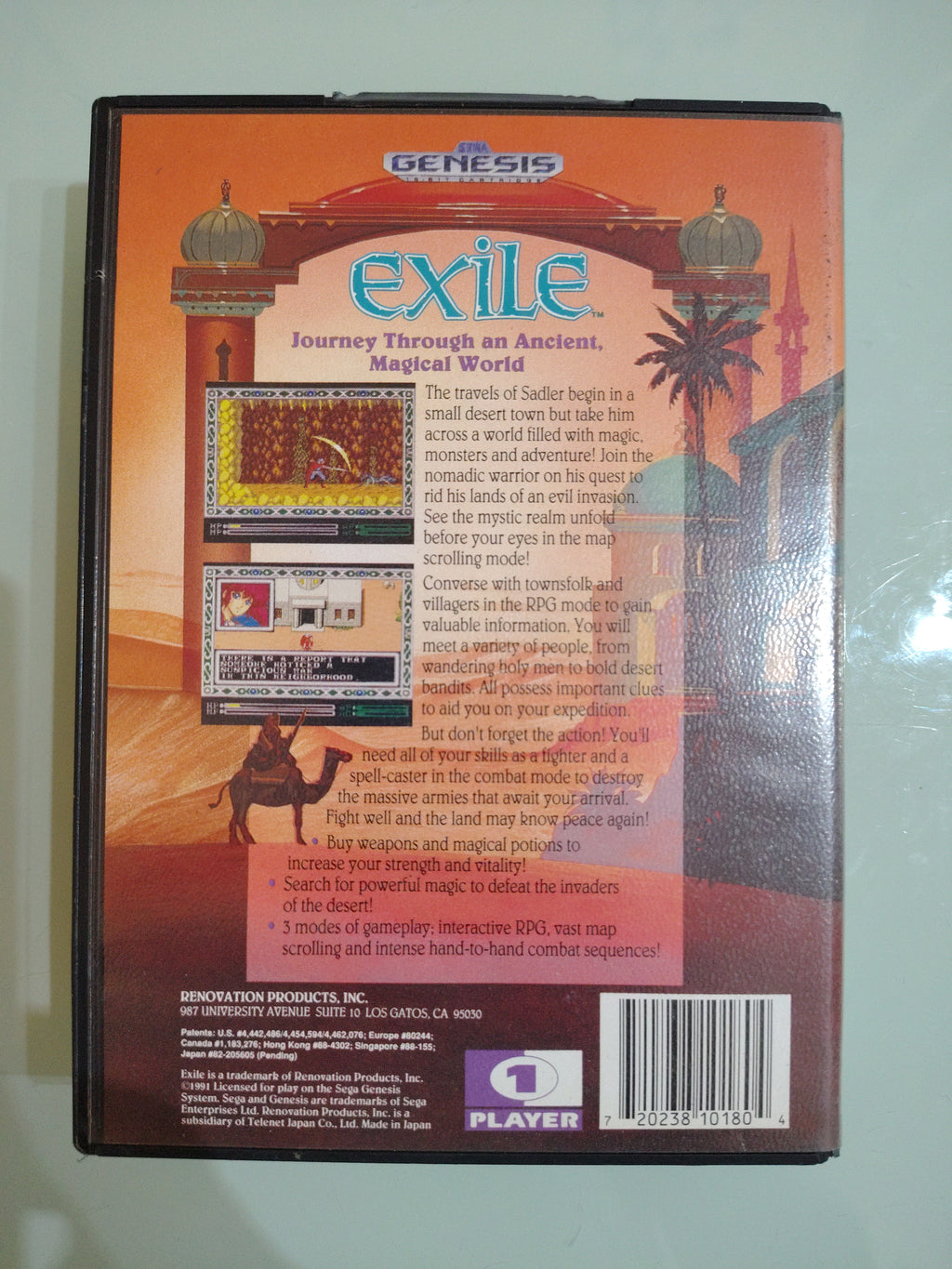 EXILE SEGA GENESIS IN SCATOLA E COMPLETO RARO