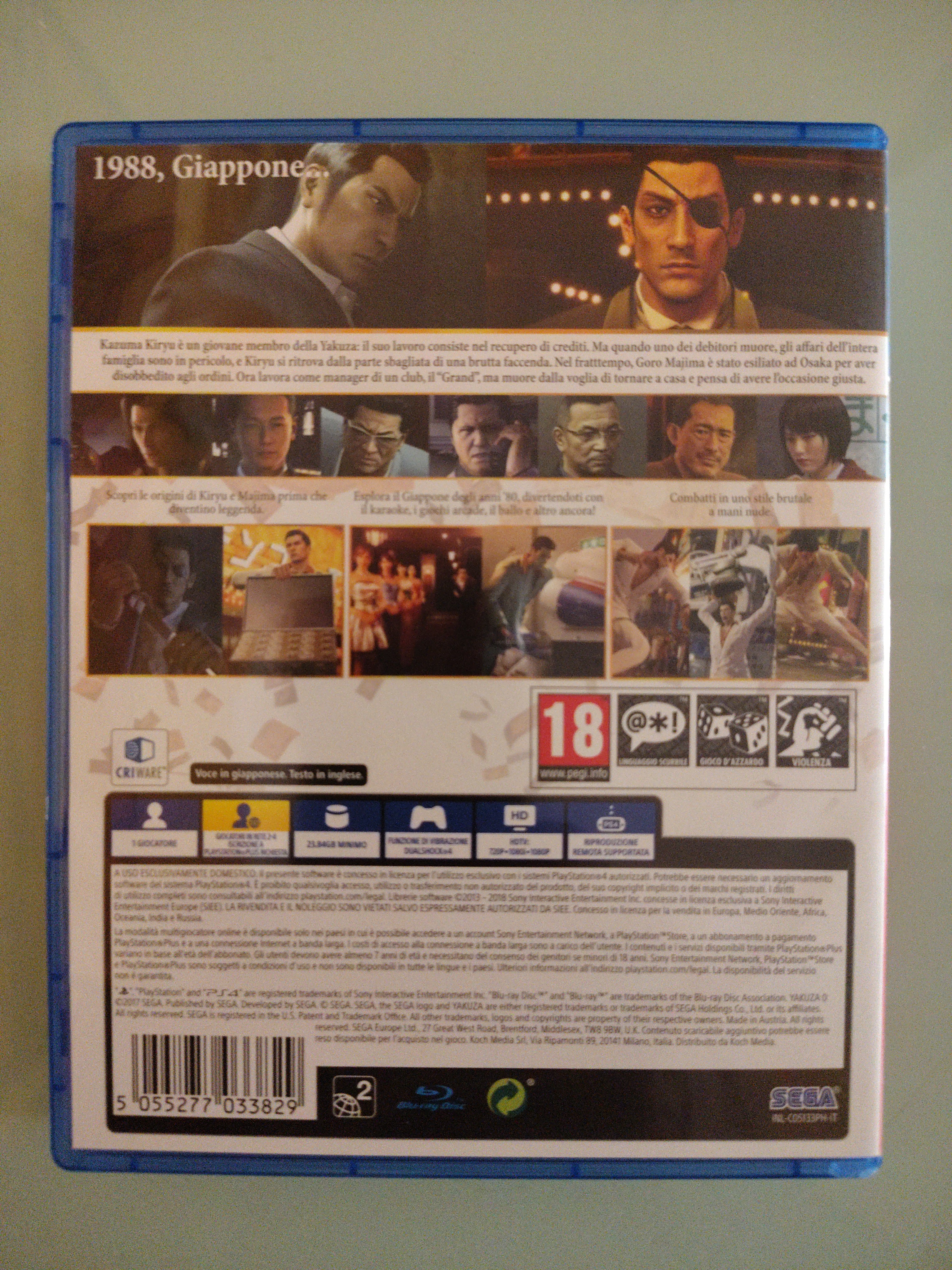 Yakuza 0 Zero PS4