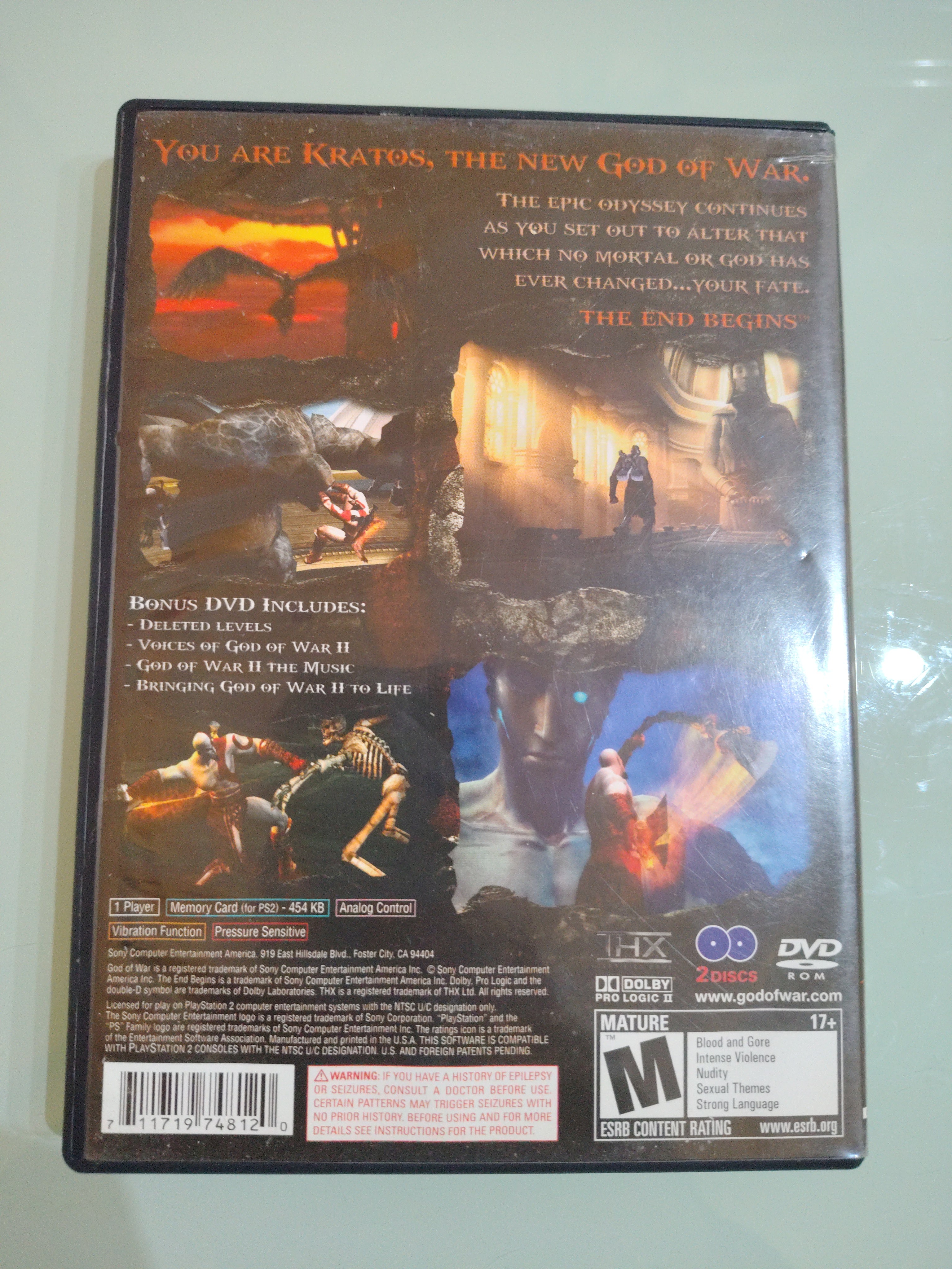 GOD OF WAR TWO DISC SET NTSC