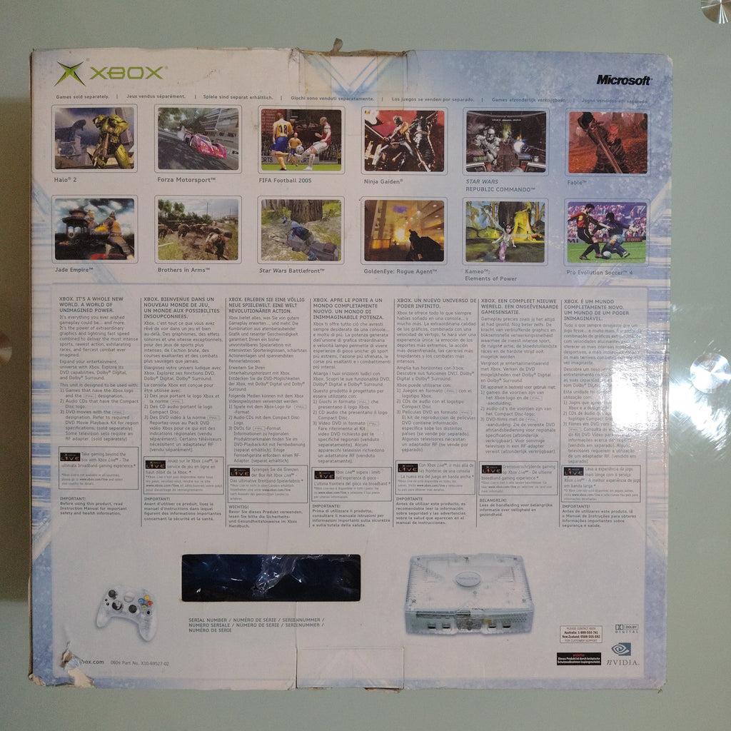 #XBOX CLASSIC MICROSOFT CRYSTAL LIMITED EDITION TRASPARENTE