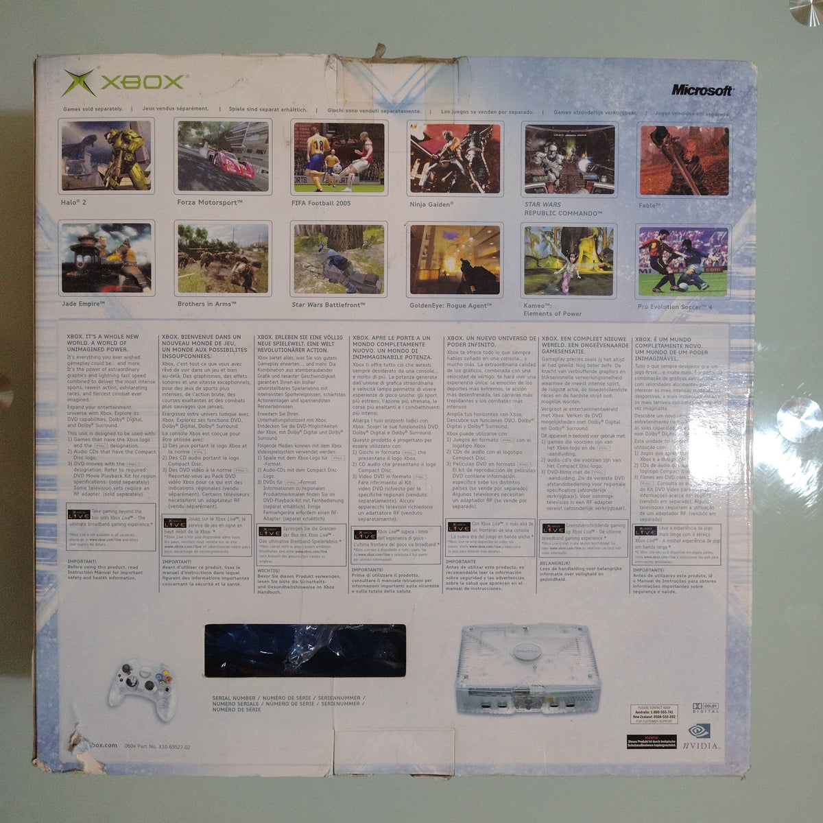 #XBOX CLASSIC MICROSOFT CRYSTAL LIMITED EDITION TRASPARENTE