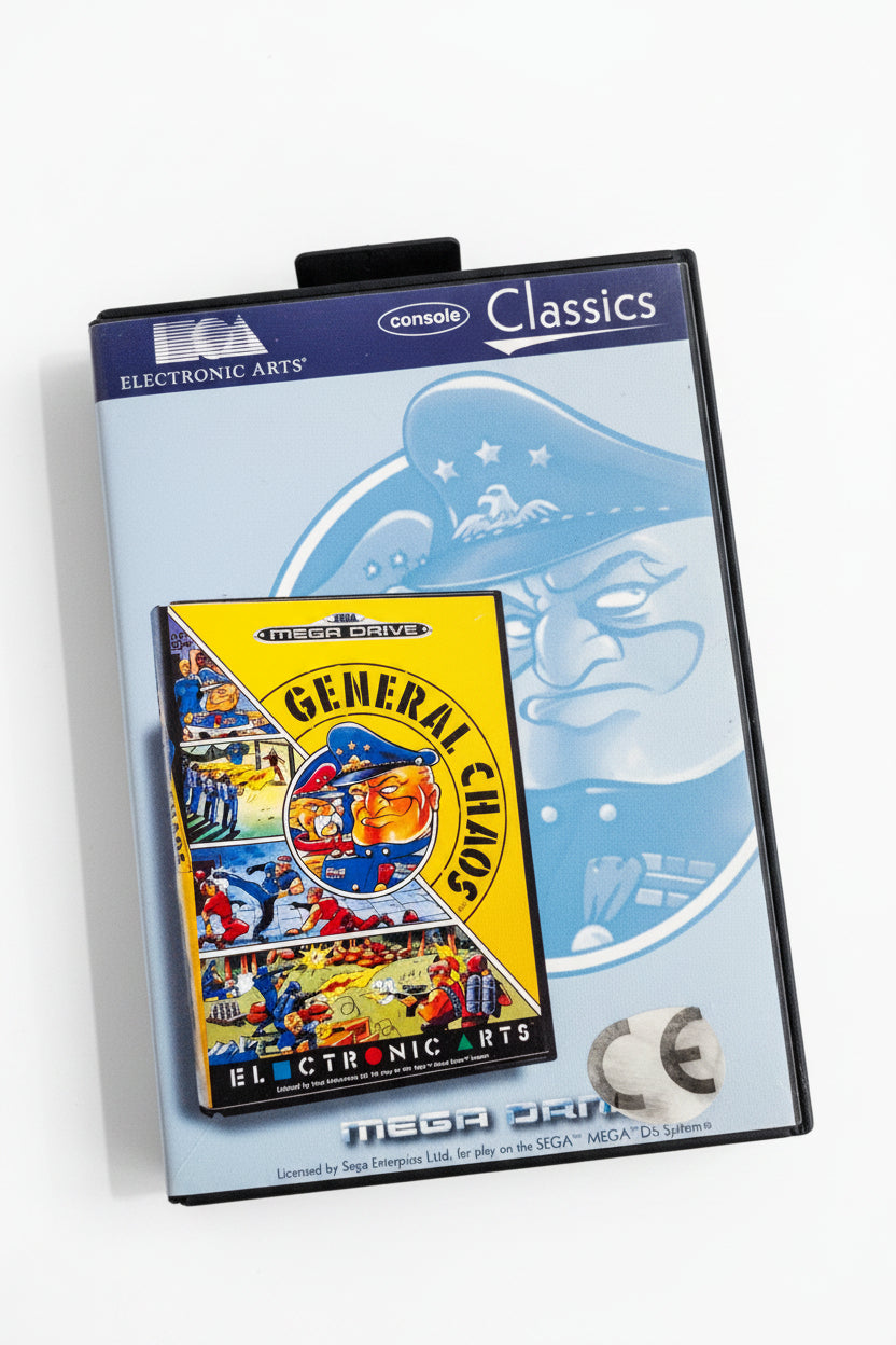 GENERAL CHAOS SEGA MEGA DRIVE MD PAL ORIGINALE MULTILINGUE COMPLETO TOP RARO