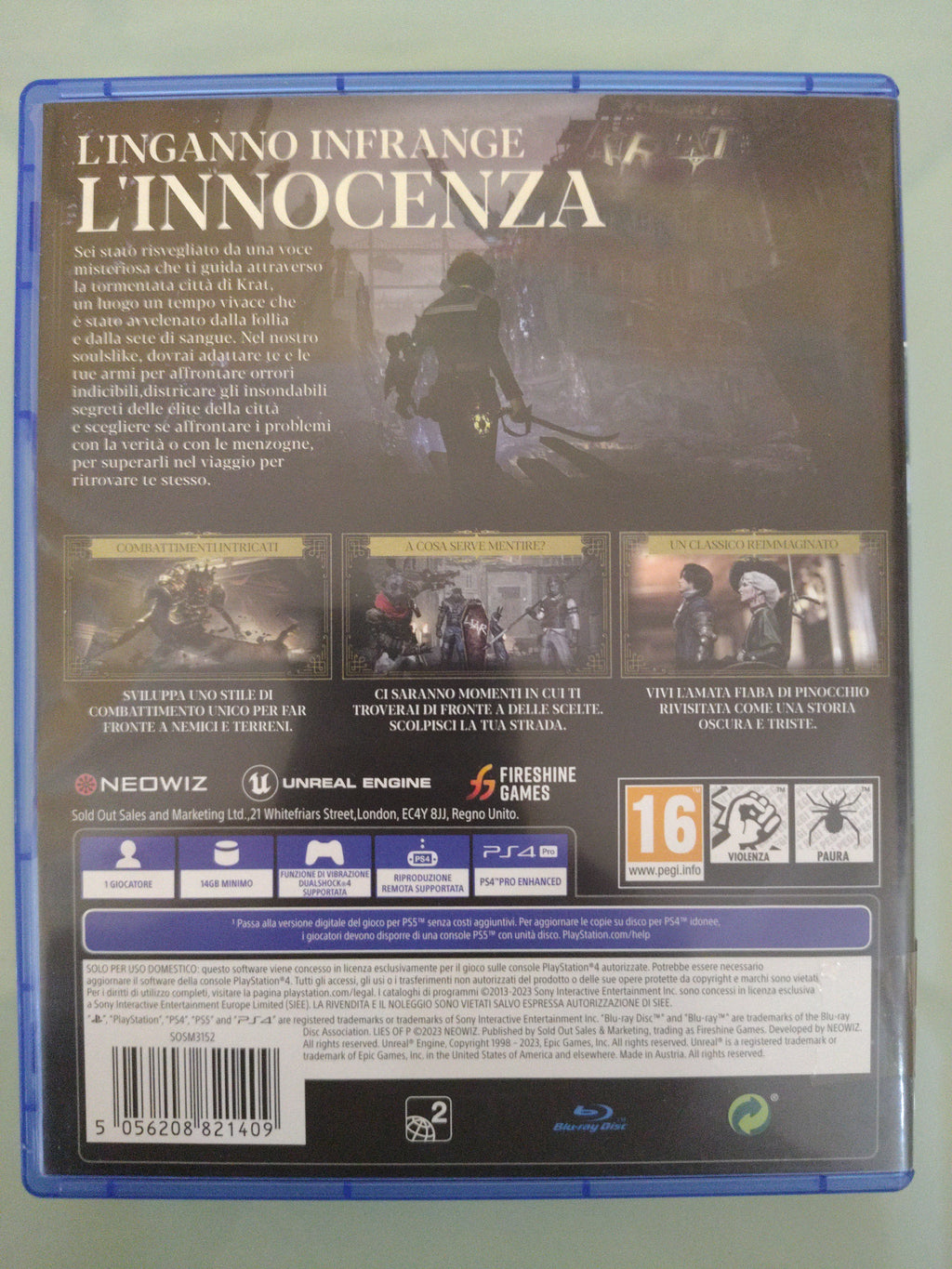 LIES OF P  UPGRADE PS5 ACTION RPG