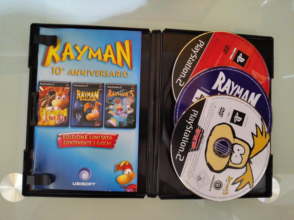PS2 : RAYMAN 10° ANNIVERSARIO  Completo, ITALIANO ! 3 giochi in 1