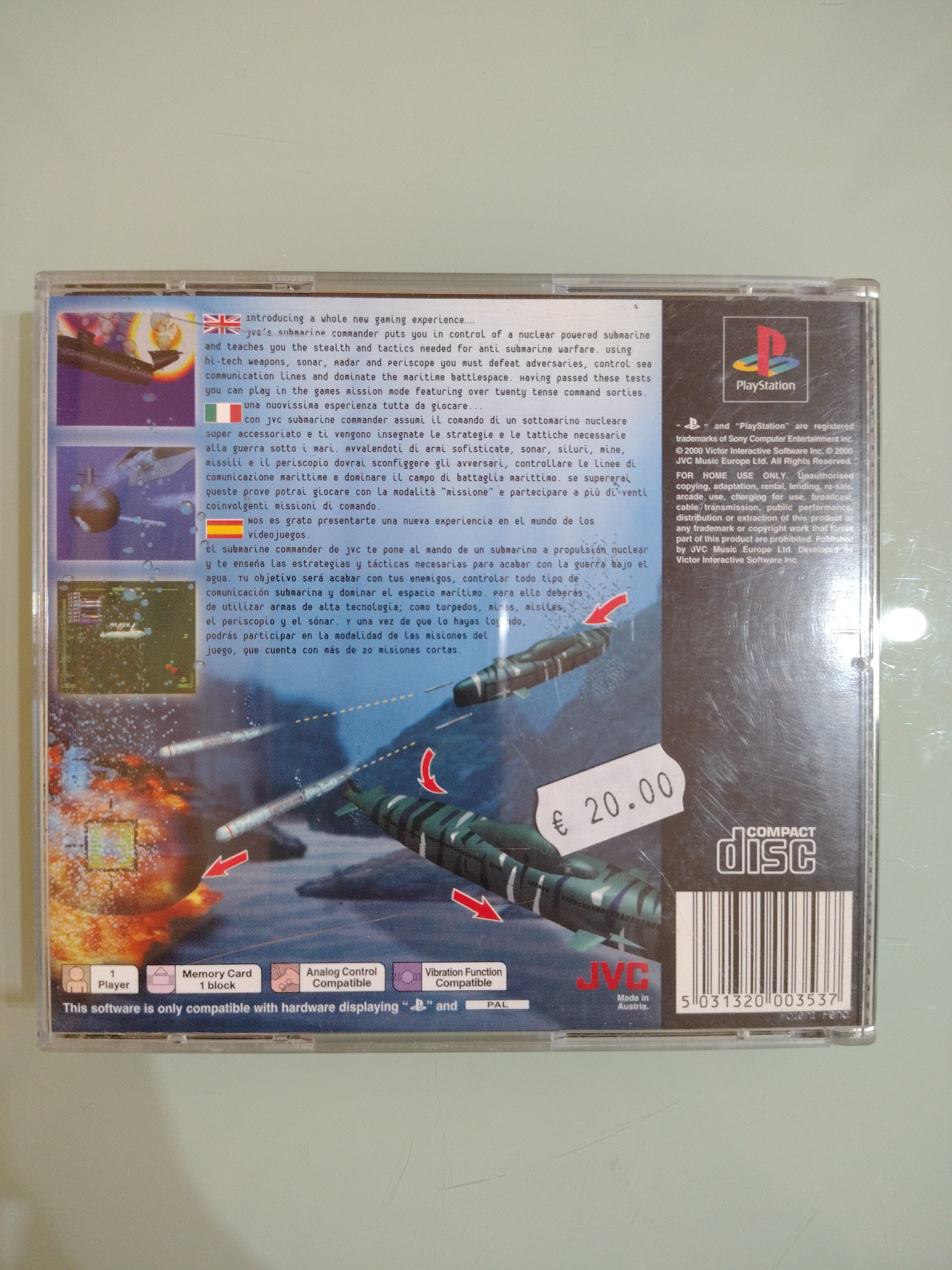 Submarine Commander (PSone, 2001) - Sony Playstation 1  PSX