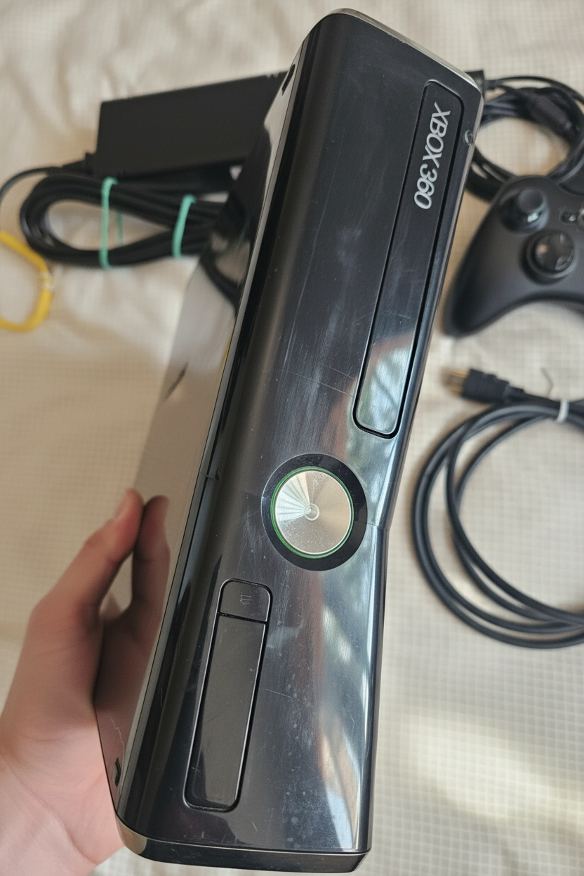 CONSOLE XBOX 360 SLIM NERA LUCIDA HARD DISK 250 GB