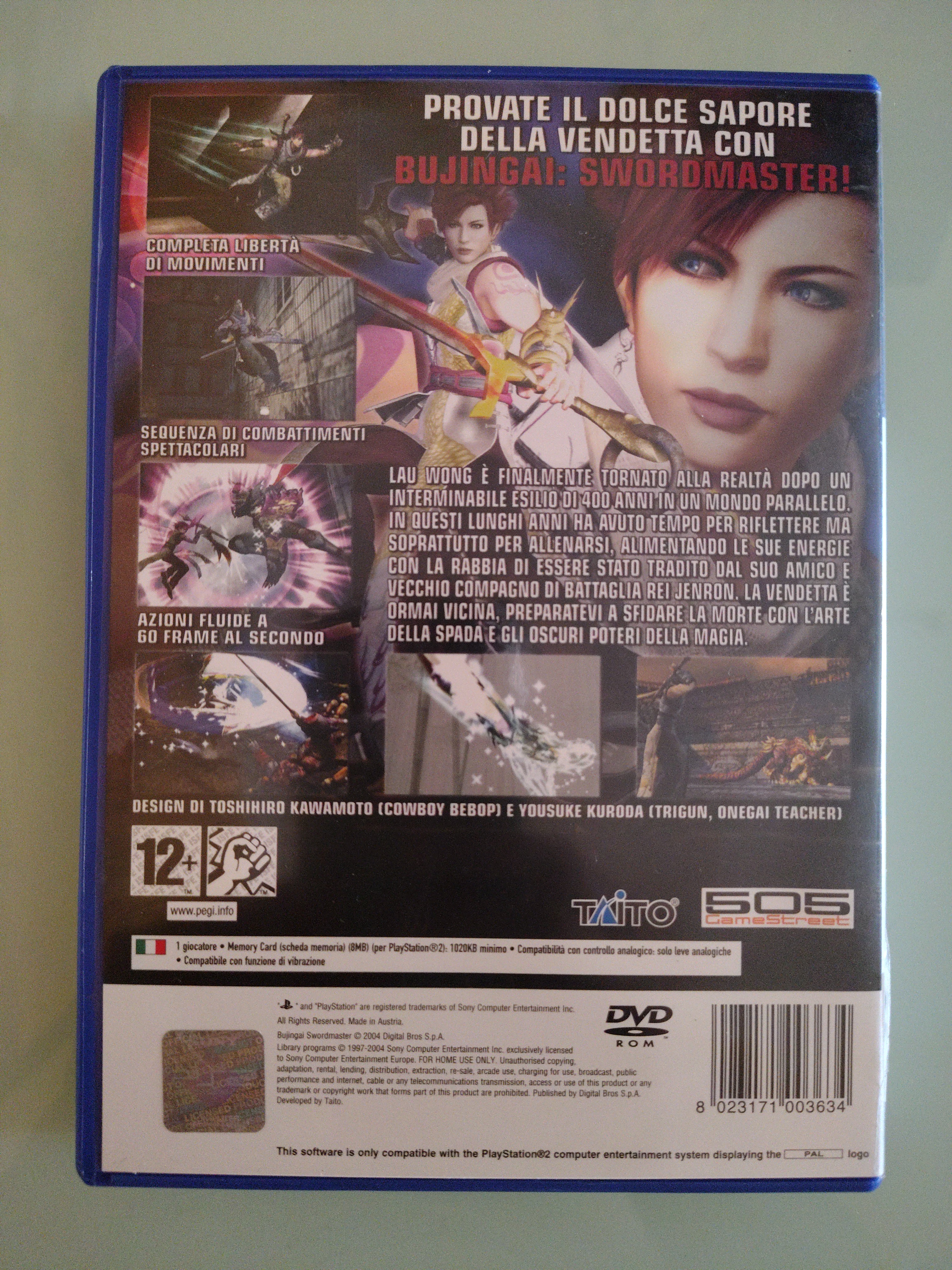 BUJINGAI SWORDMASTER Sony Playstation 2  PAL ITA