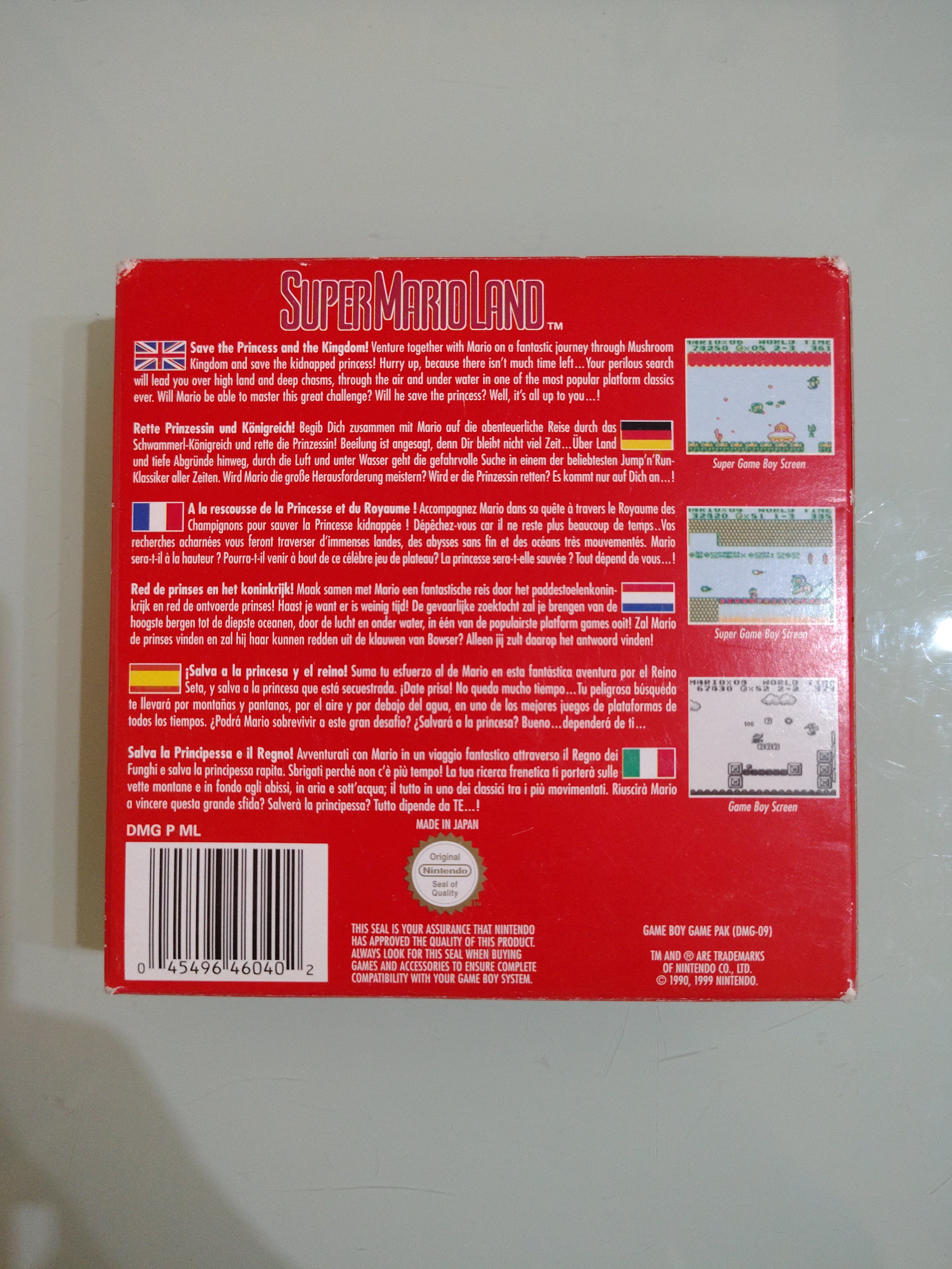 Super Mario Land - Game Boy GB Nintendo - PAL