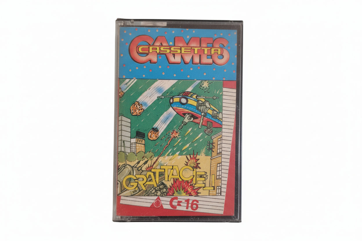 Cassetta games grattace commodore 16
