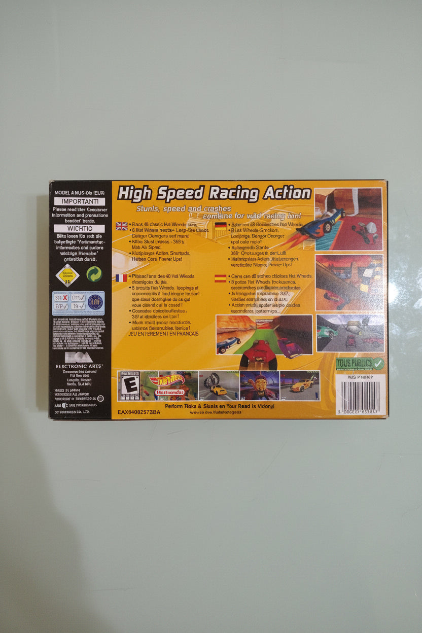 Hot Wheels: Turbo Racing (Nintendo 64, 1999) scatola manuale
