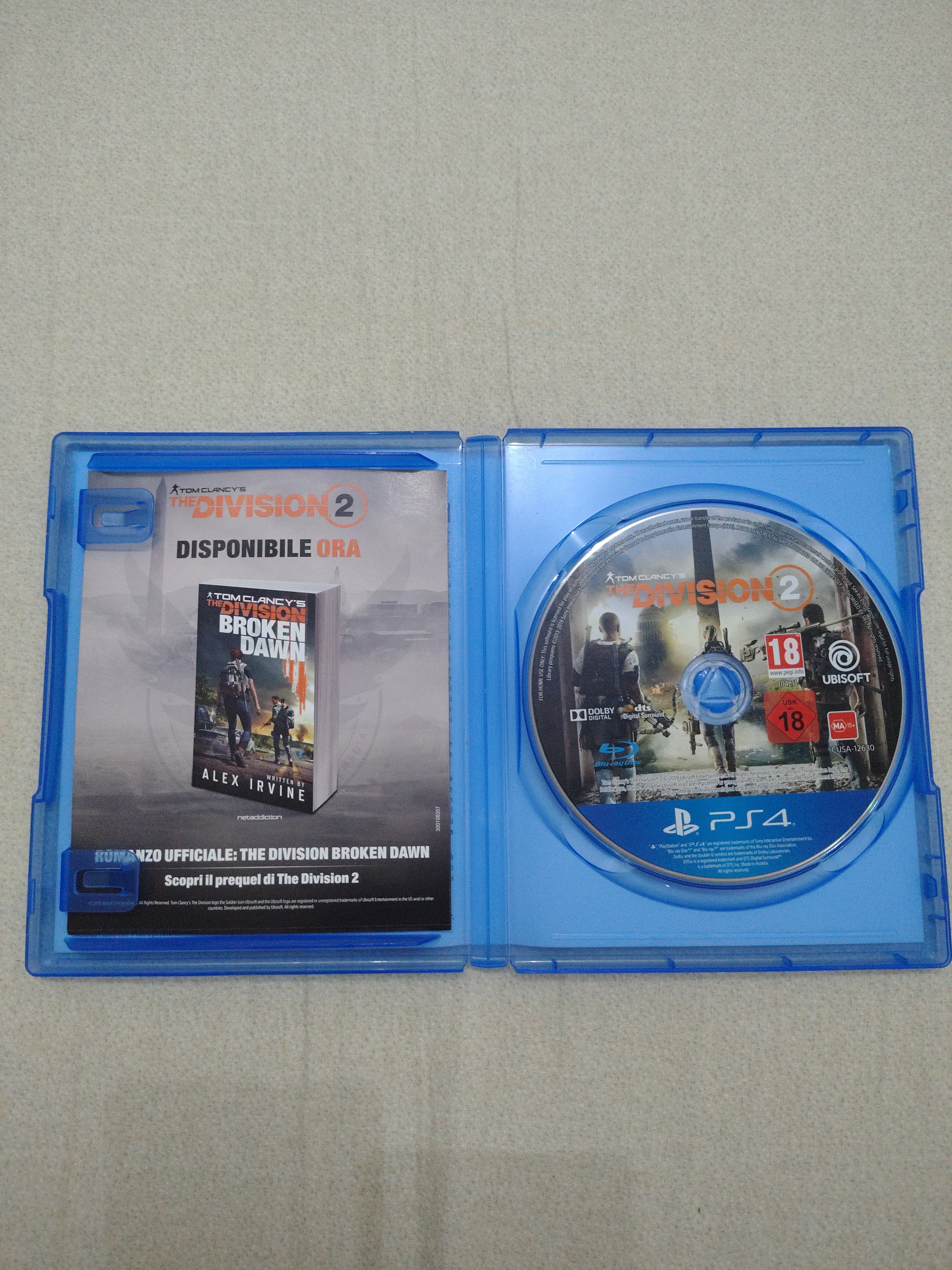 TOM CLANCY'S THE DIVISION 2 SONY  PLAYSTATION 4 PAL EUR  ITALIANO COMPLETO