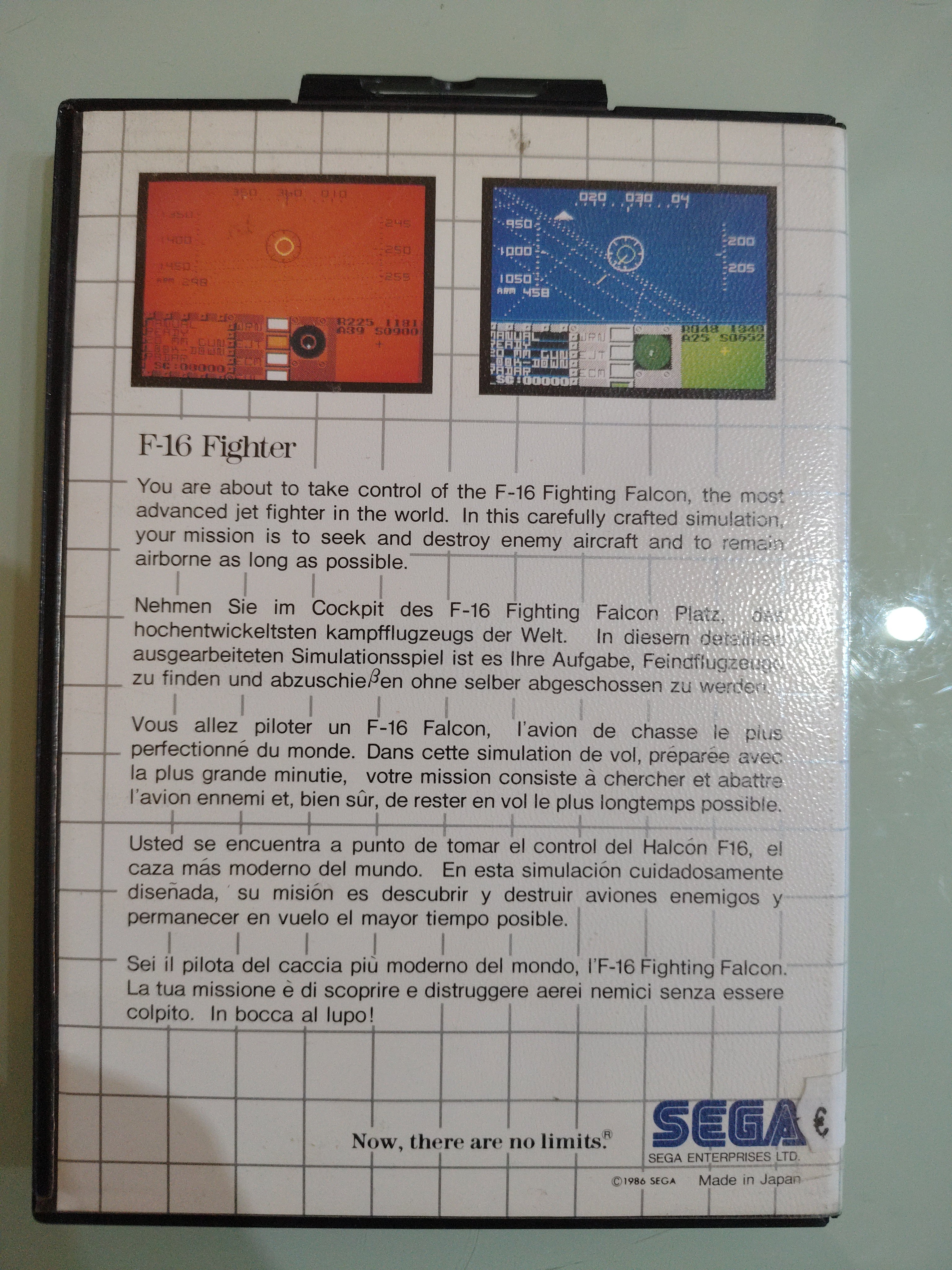 F-16 FIGHTER SEGA CARD