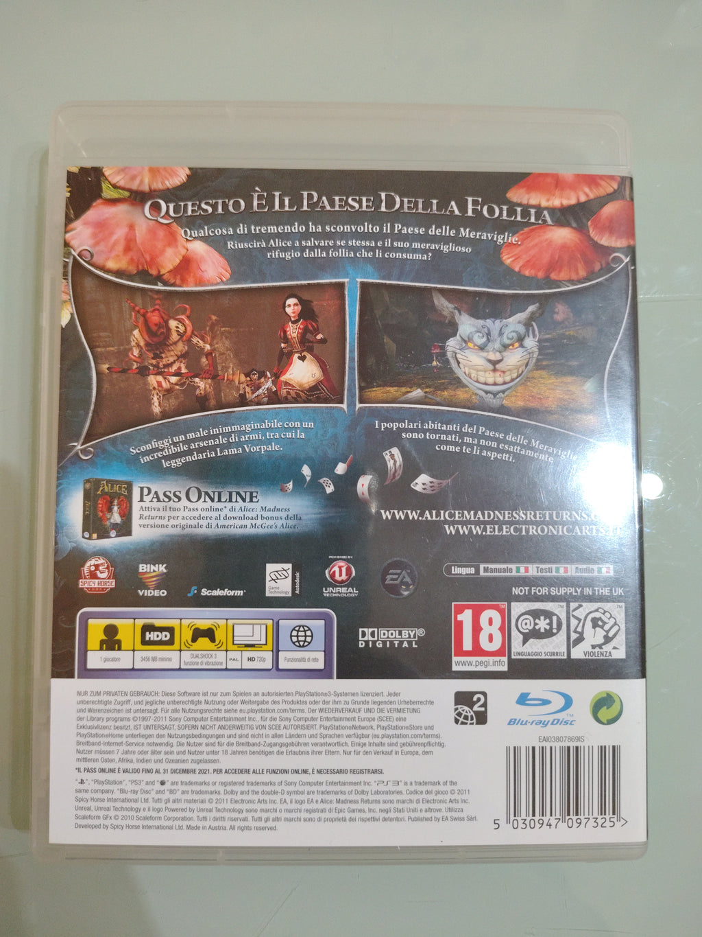 ALICE IN MADNESS RETURNS PAL ITA