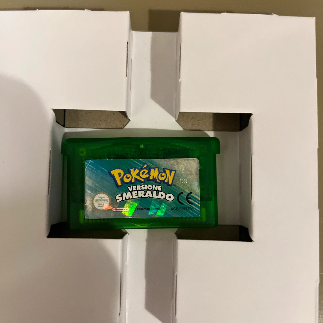 #POKÉMON VERSIONE SMERALDO + POSTER VIP ITA NINTENDO GAME BOY ADVANCE