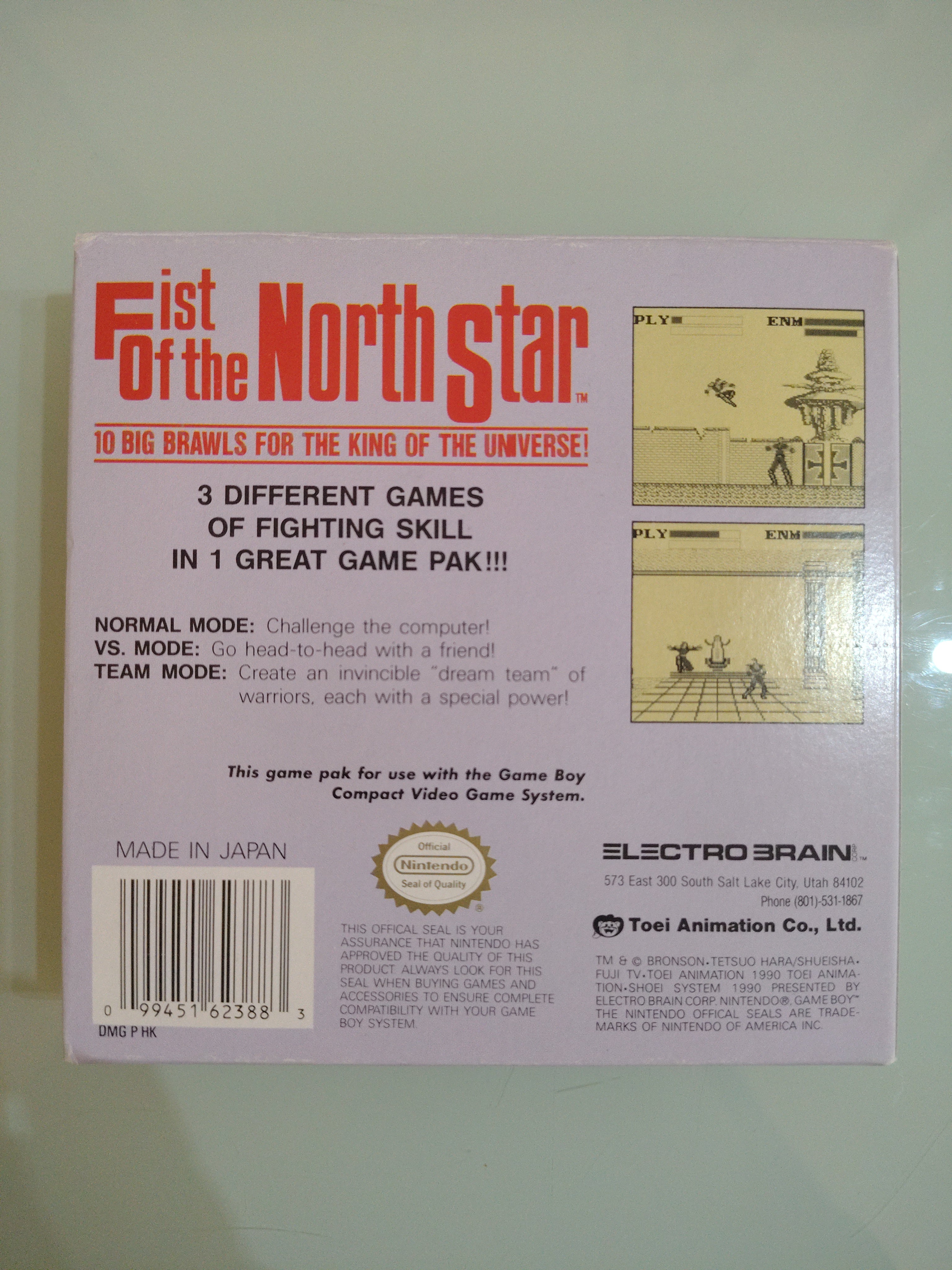 Fist of the North Star: 10 Big Brawls for the King of the Universe (Nintendo Game Boy, 1990 ( RARO)