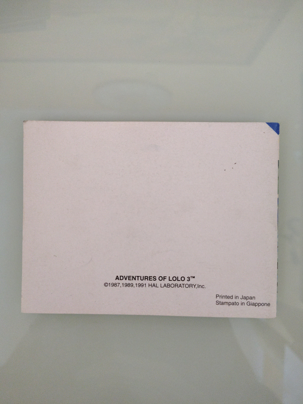 Adventures of LOLO 3 NES Nintendo solo manuale istruzioni