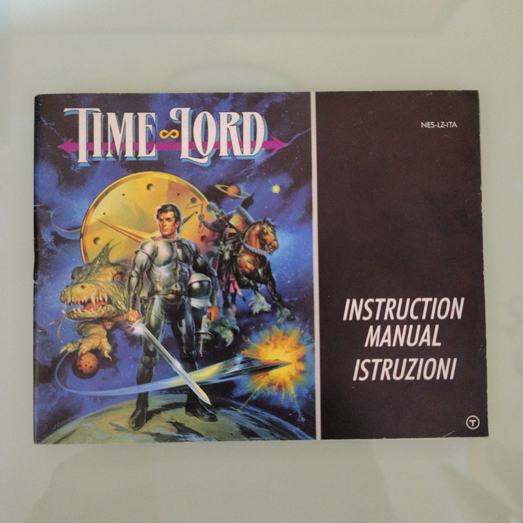 1990 NINTENDO ENTERTAINMENT SYSTEM NES Time Lord solo manuale istruzioni