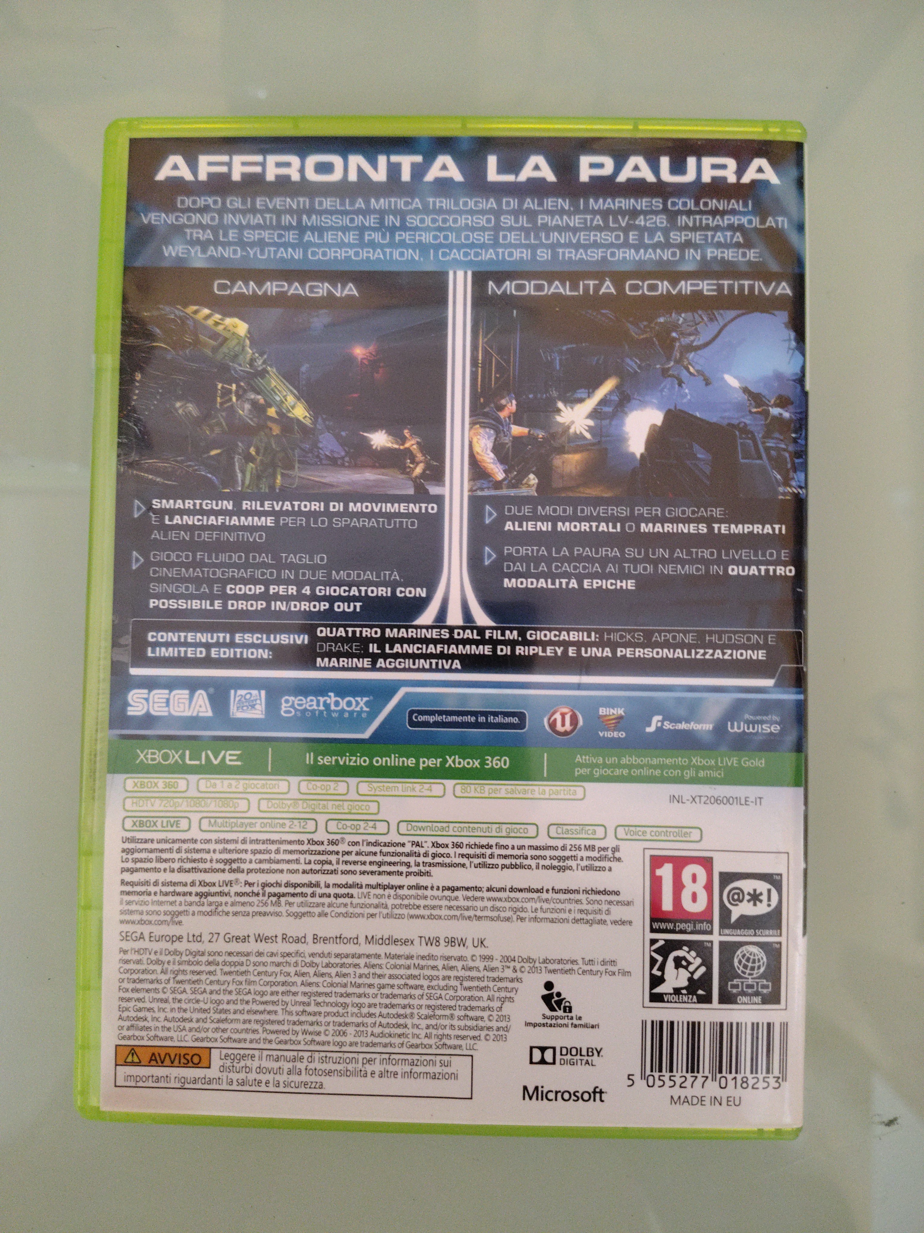ALIENS COLONIAL MARINES PAL ita