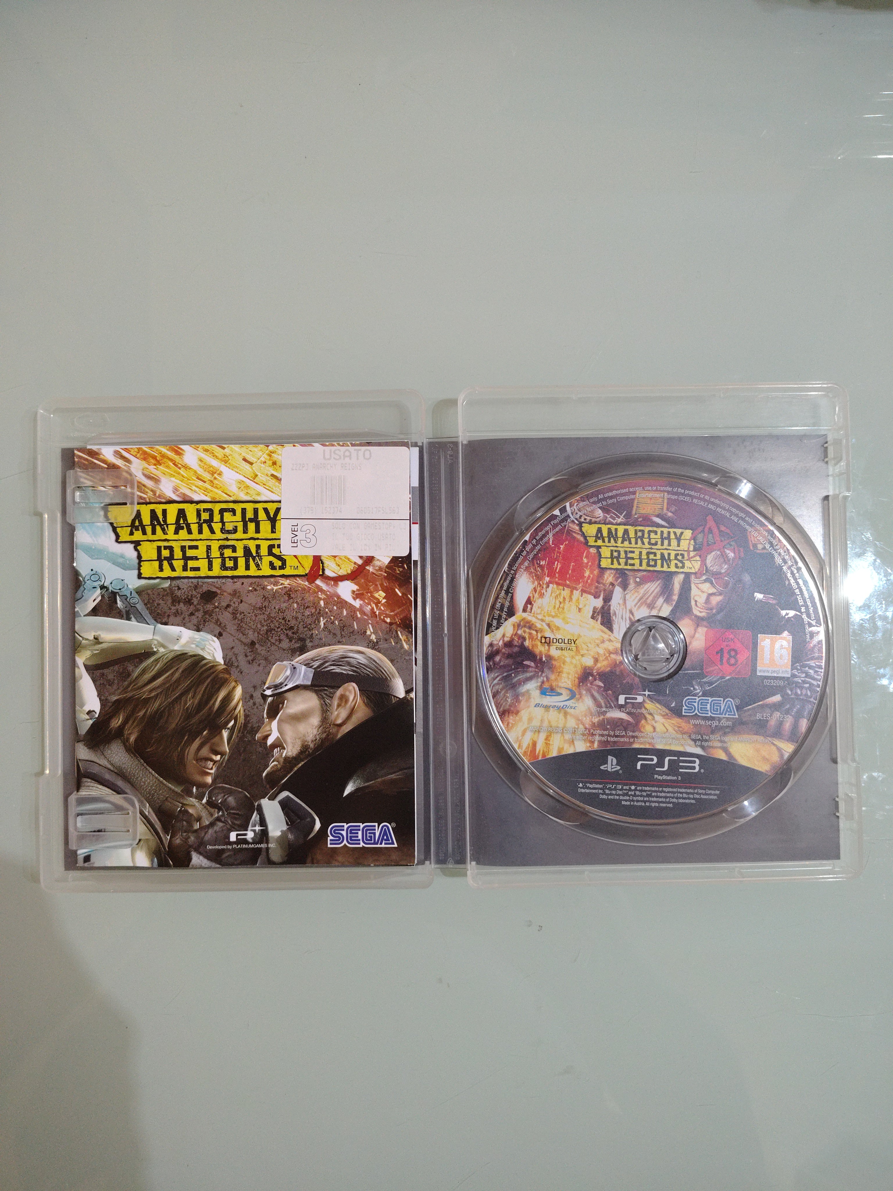 Anarchy Reigns CIB PlayStation 3 gioco PS3 completo in custodia con manuale versione italiana