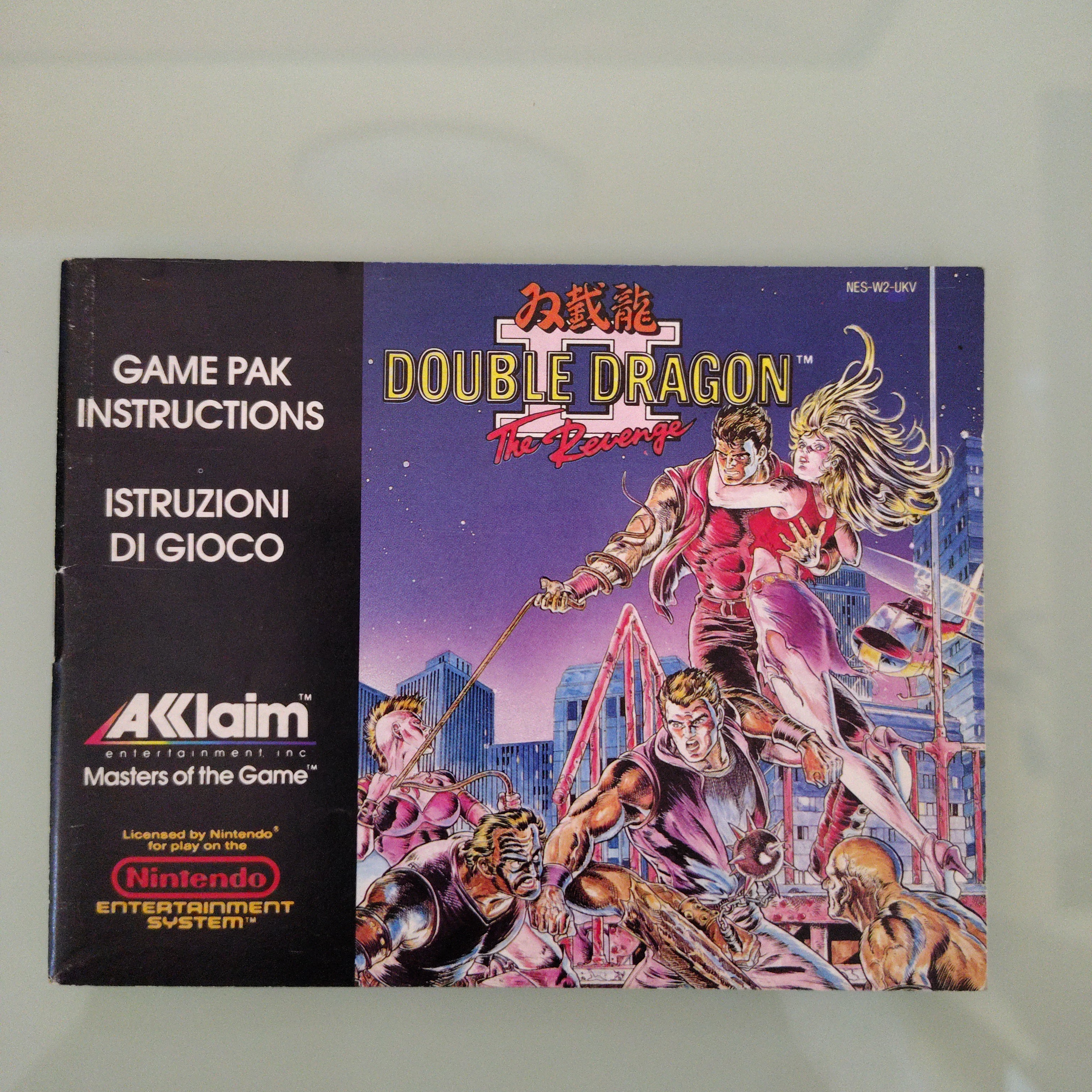 Double Dragon 2 II: The Revenge (Nintendo NES, 1990) **SOLO MANUALE**