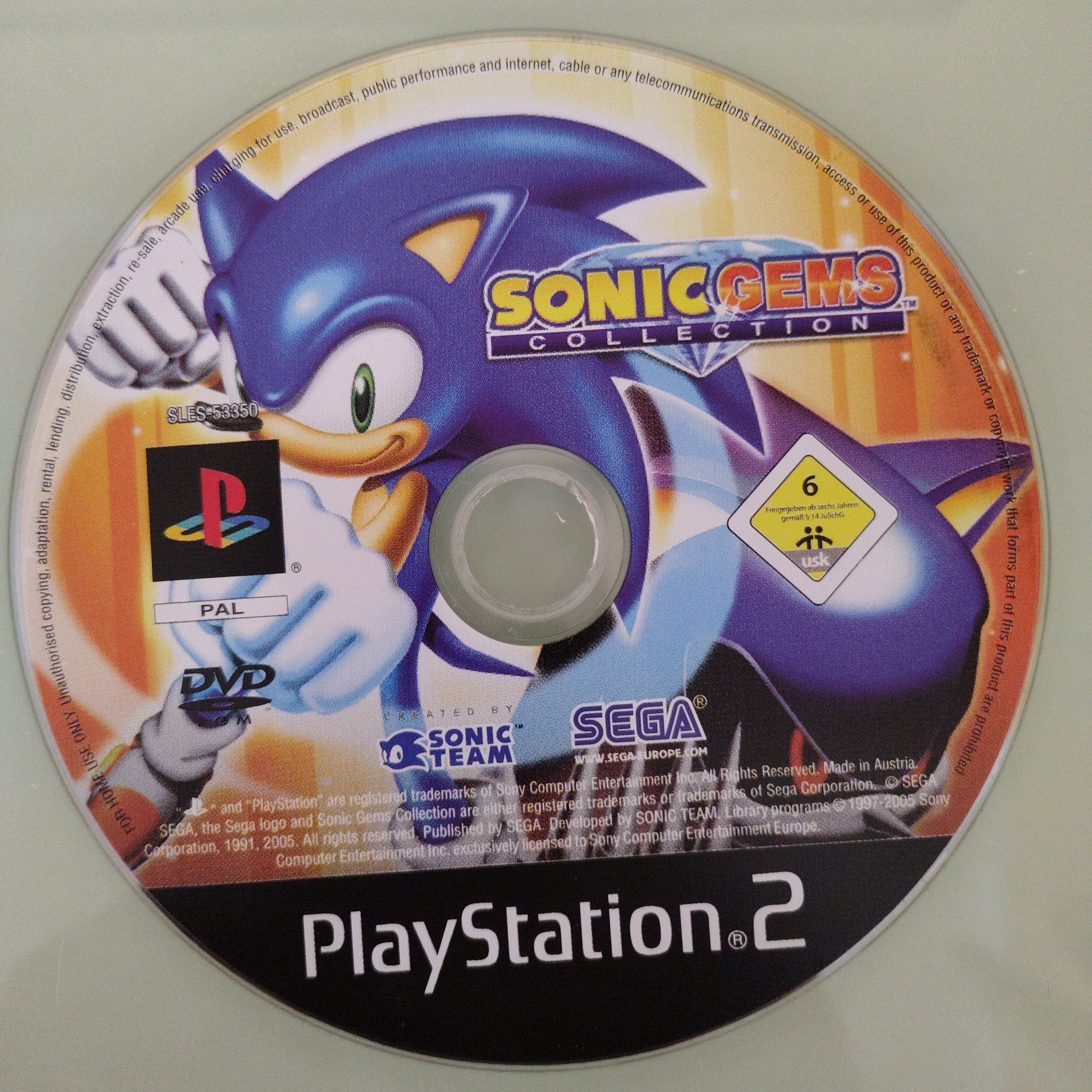 Sonic Gems Collection ( solo disco)