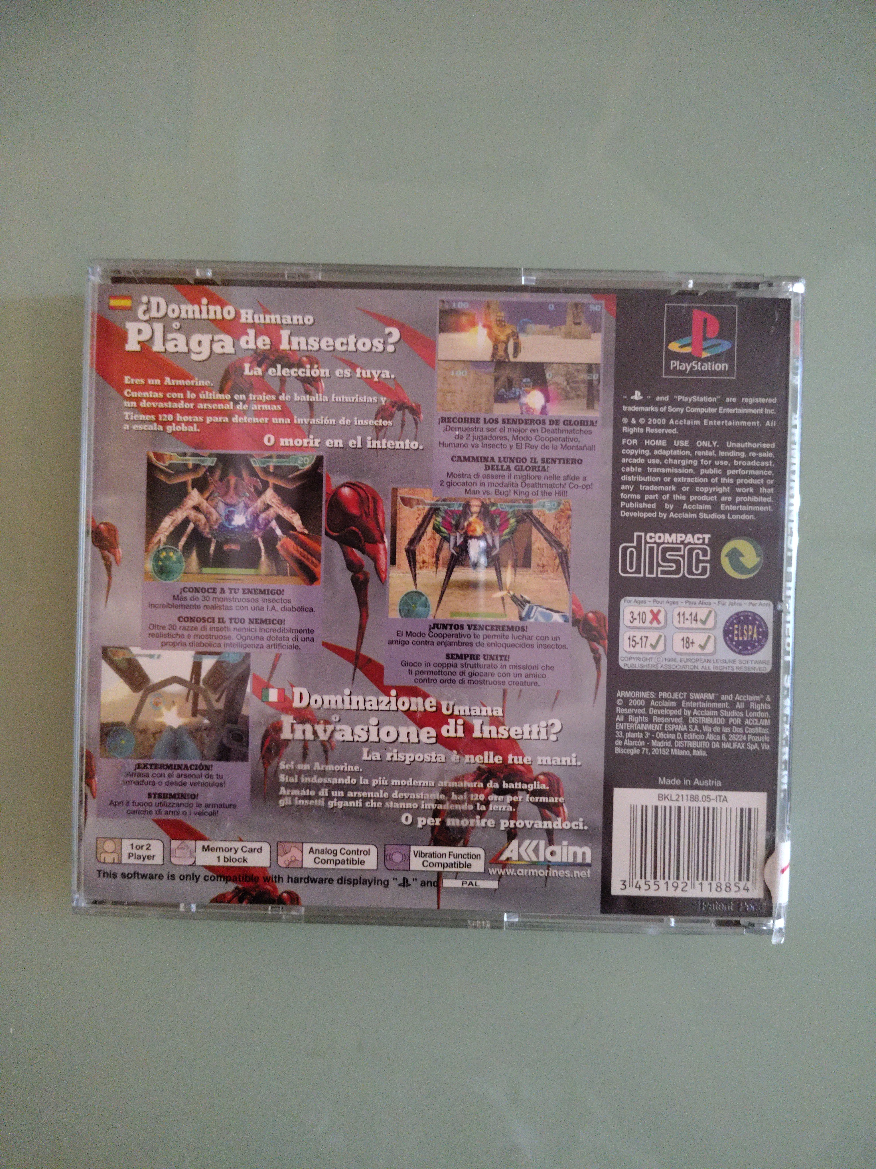 Armorines Project S.W.A.R.M. (PS1) - PAL - ITA/ESP