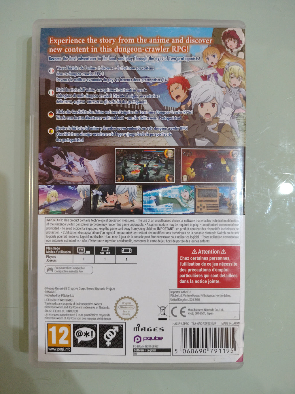 IS IT WRONG TO TRY TO PICK UP GIRLS IN A DUNGEON? INFINITE COMBATE - SWITCH PAL
