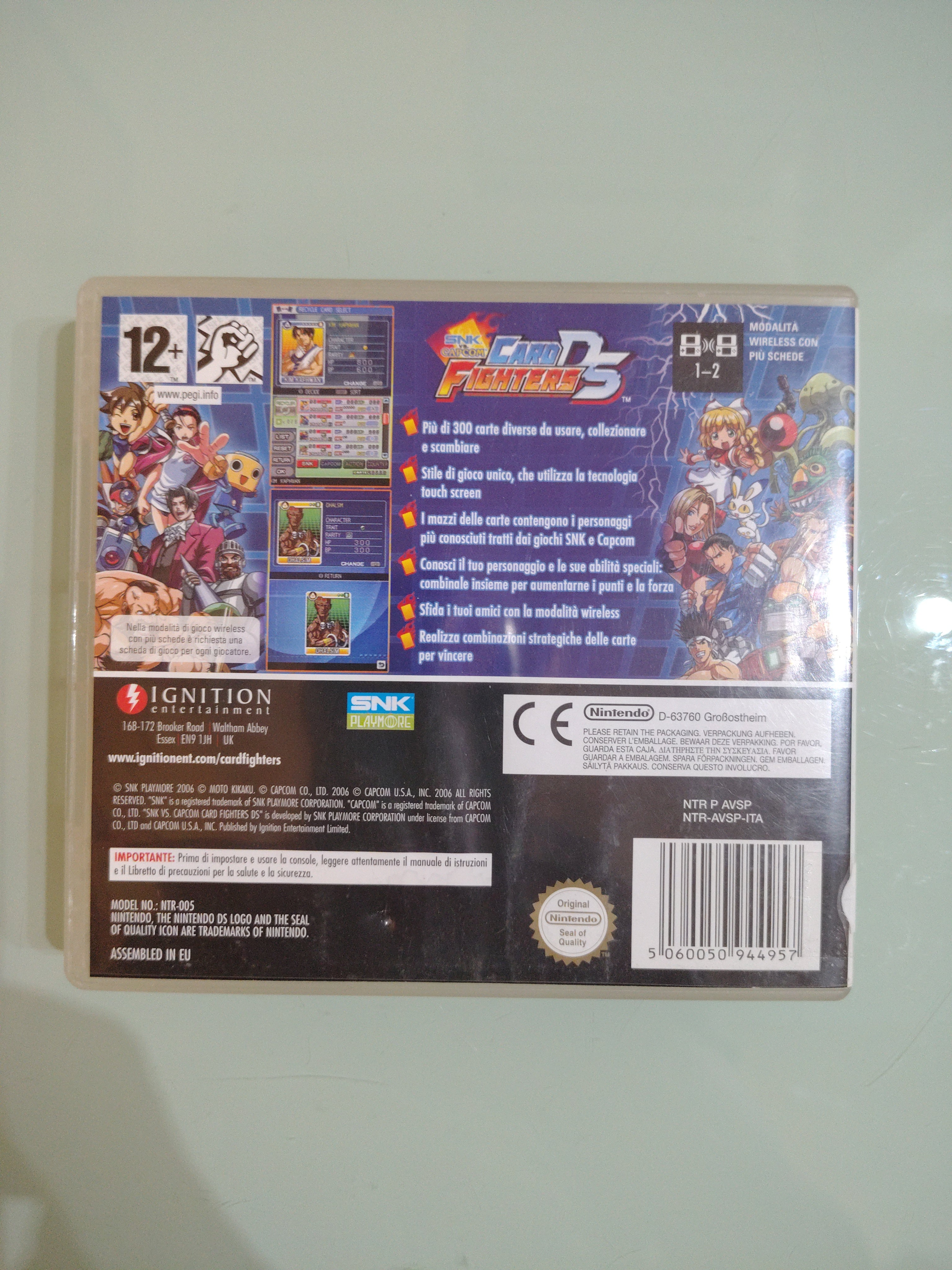 Snk Vs. Capcom Card Fighters DS - Nintendo DS NDS - PAL