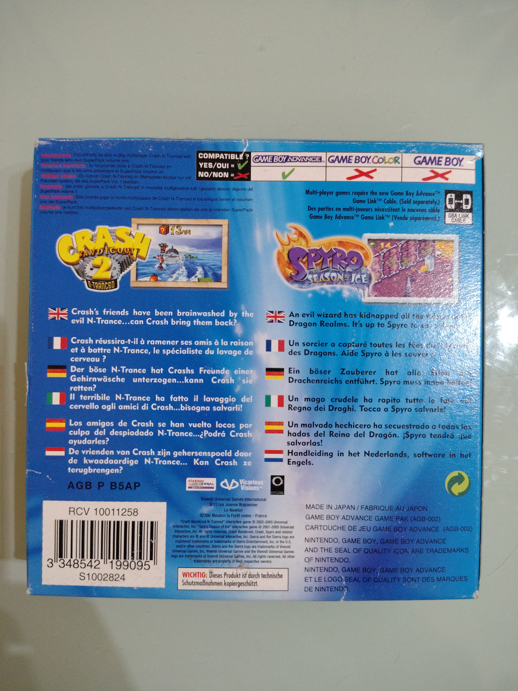 Crash & Spyro Super Pack Game Boy Advance  PAL  EUR