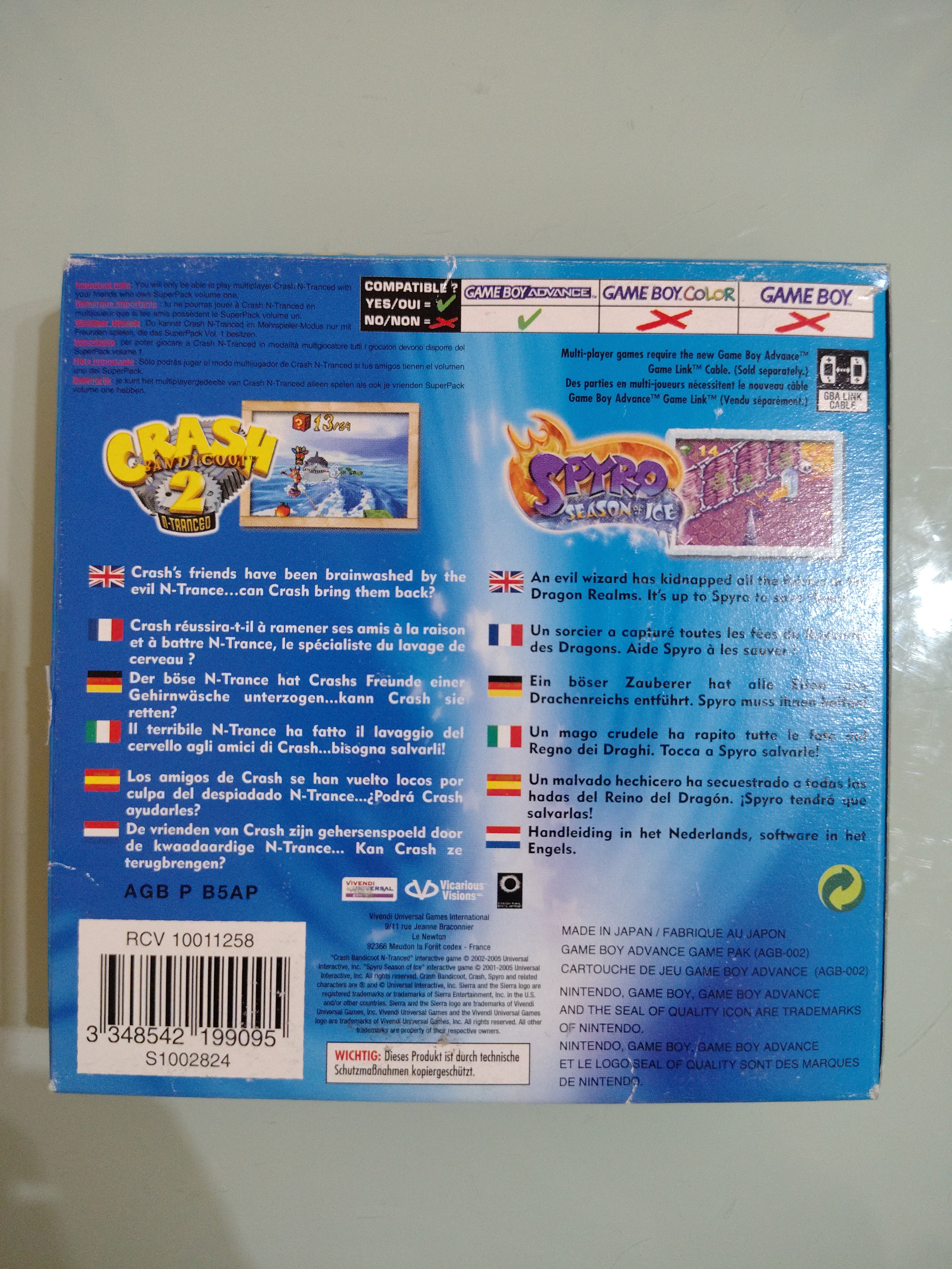 Crash & Spyro Super Pack Game Boy Advance  PAL  EUR