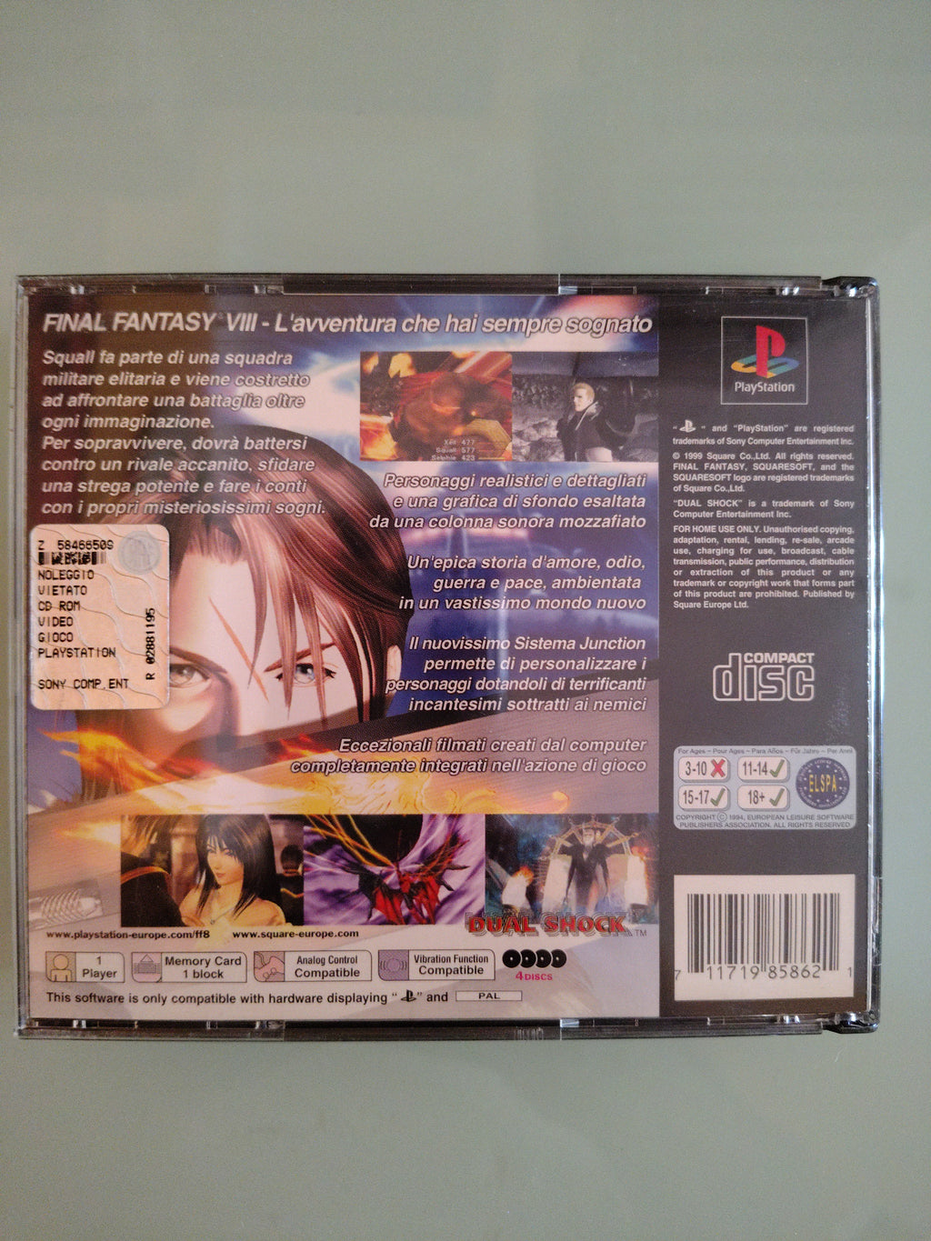 FINAL FANTASY VIII - PLAYSTATION 1 PAL ita