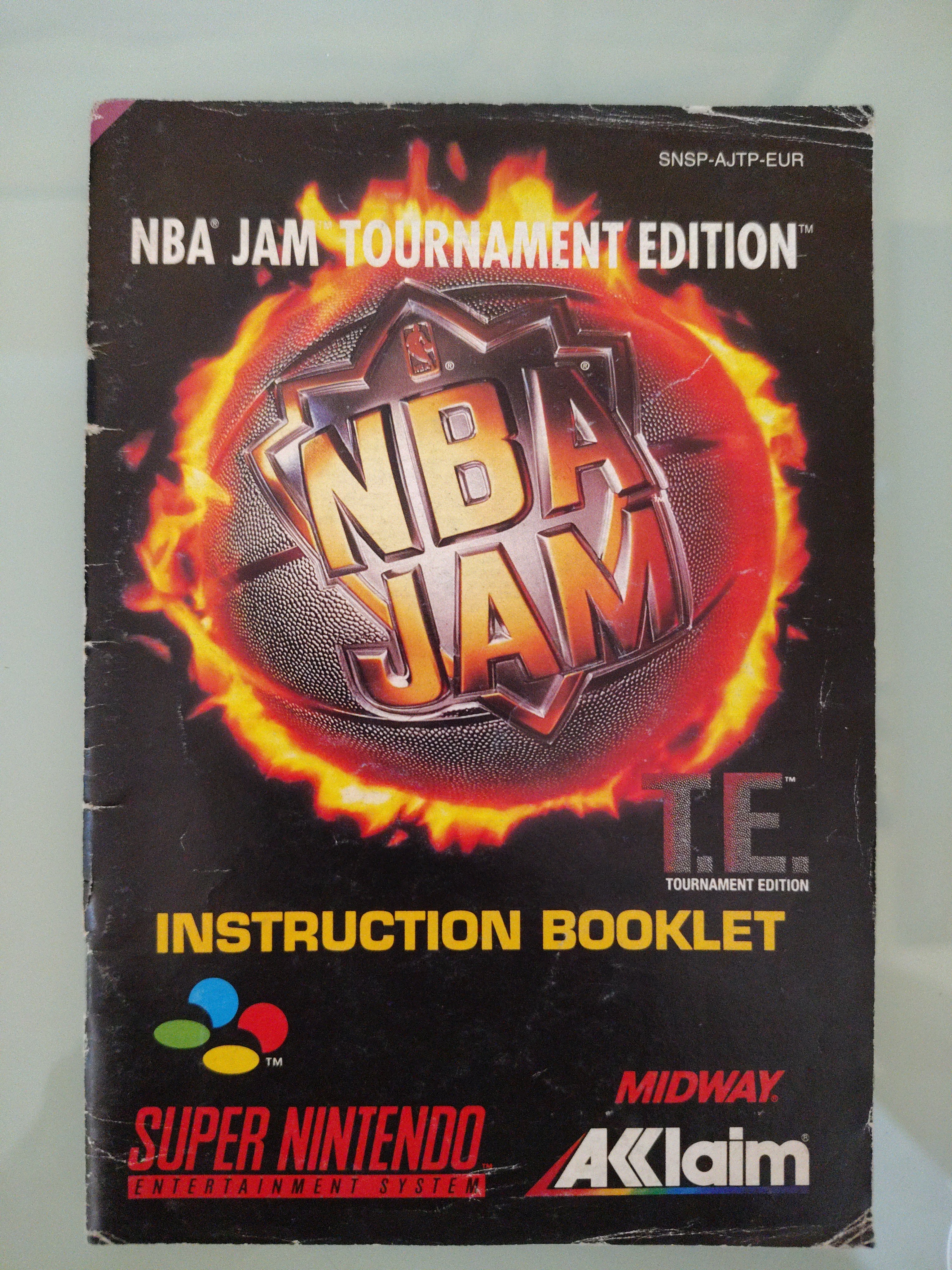 NBA Jam Tournament Edition (SNES Nintendo, solo manuale)