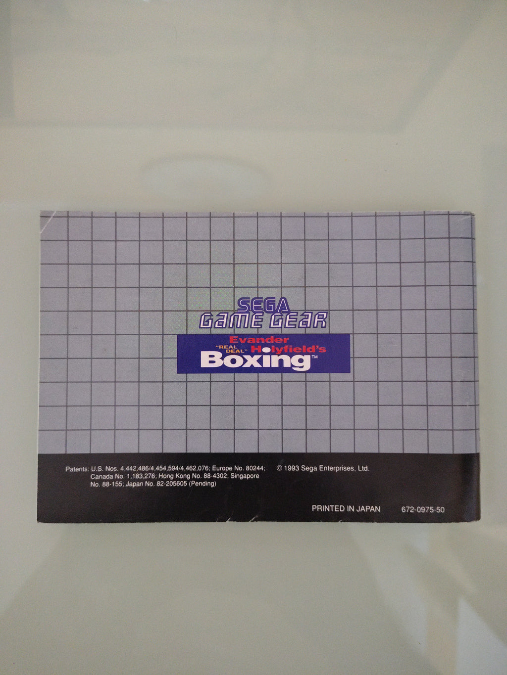 Real Deal Boxing Evander Holyfield Sega Game Gear solo manuale istruzioni