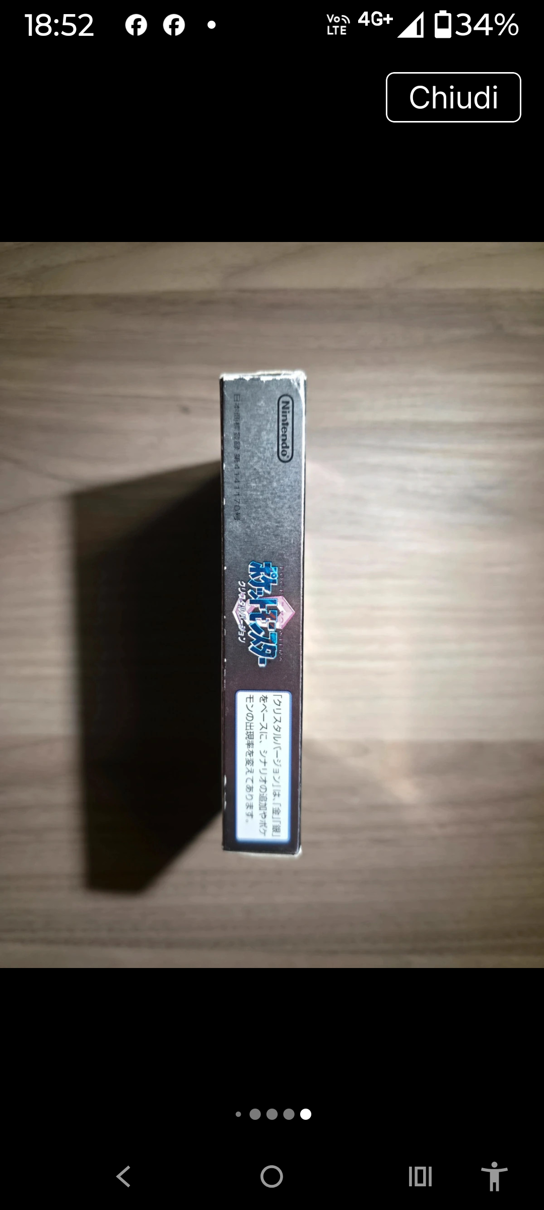 Pokemon versione Crystal Version (Nintendo Game Boy Color, 2000) jap