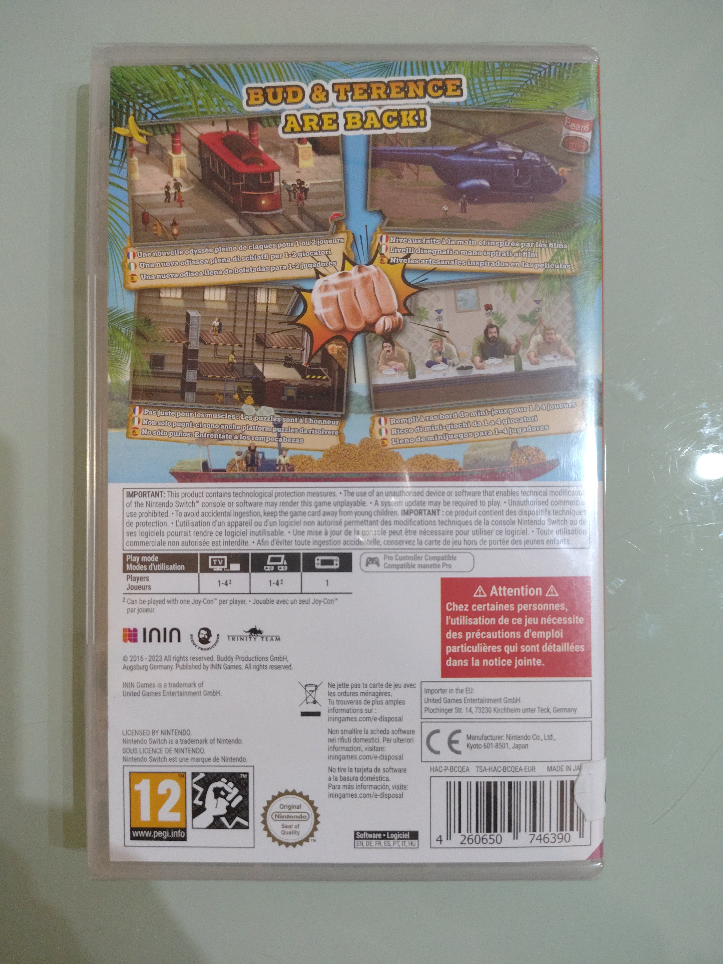 NINTENDO SWITCH SLAPS AND BEANS 2 BUD SPENCER E TERENCE HILL ITALIANO UK NUOVO SIGILLATO