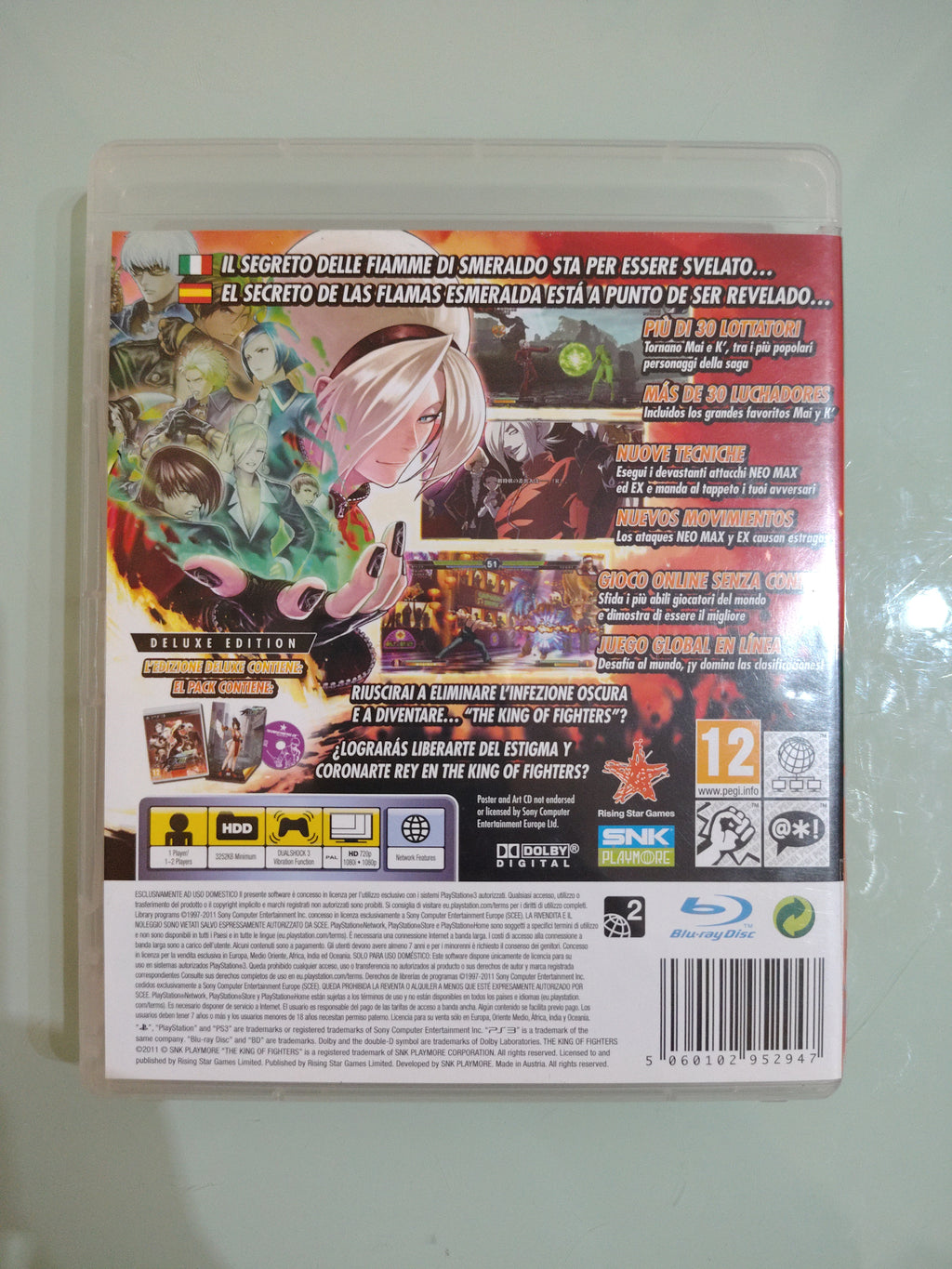 THE KING OF FIGHTERS XII DELUXE EDITION KOF 12 PS3 PAL ESP ITA ITALIANO COMPLETO