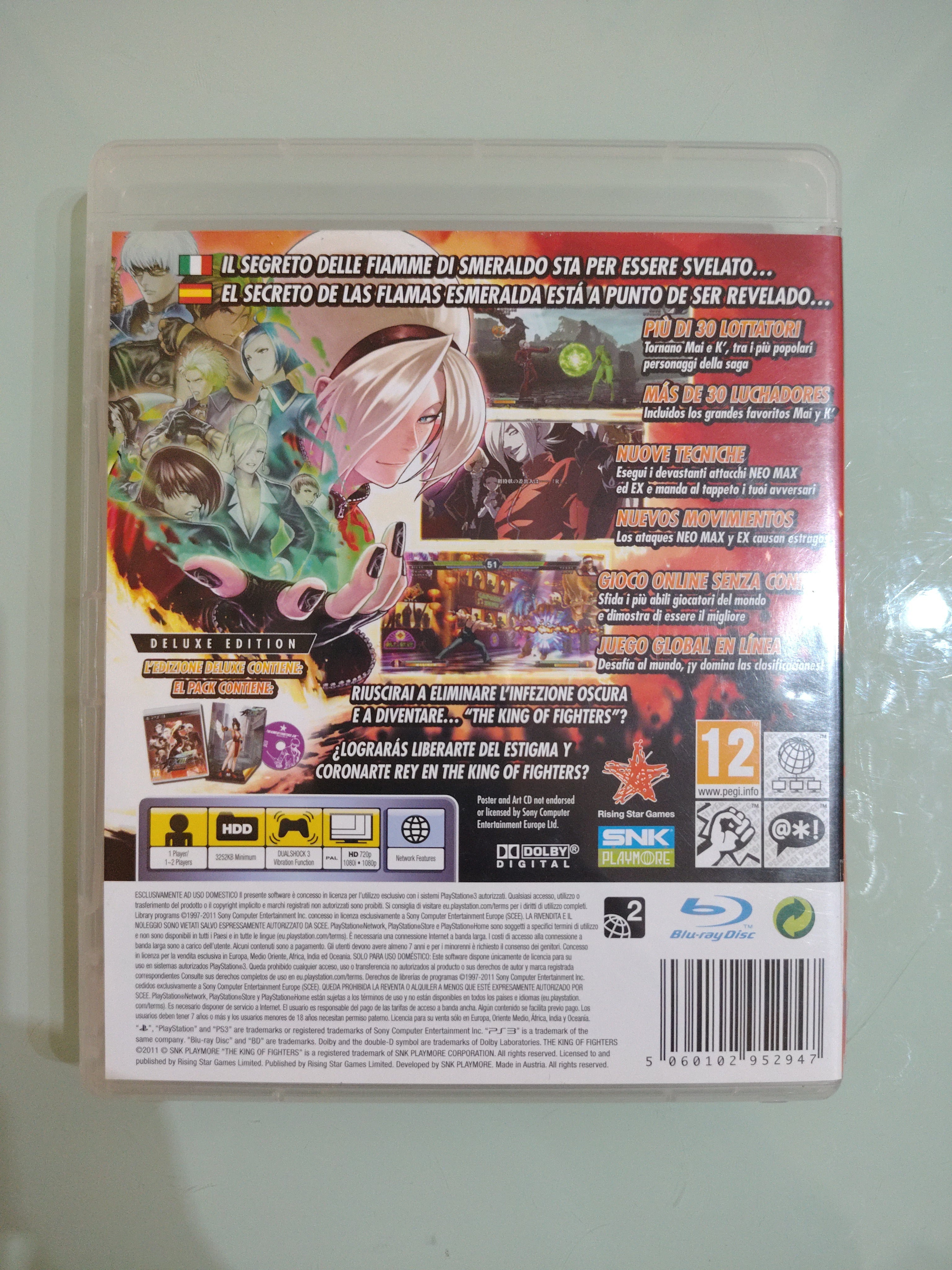 THE KING OF FIGHTERS XII DELUXE EDITION KOF 12 PS3 PAL ESP ITA ITALIANO COMPLETO