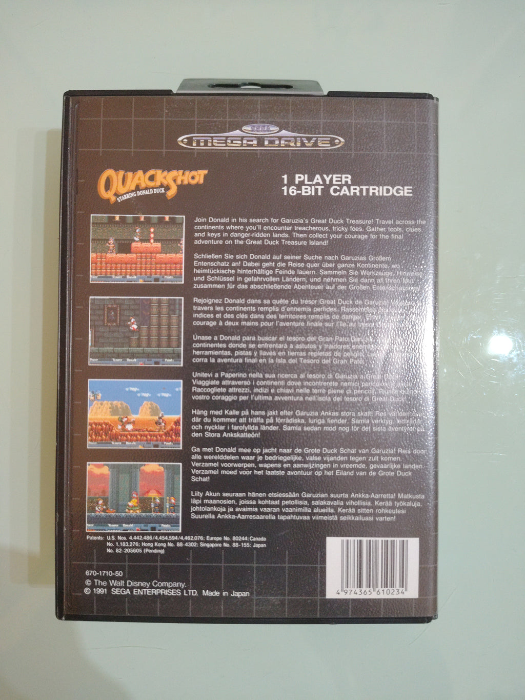 Quackshot Starring Donald Duck Sega Mega Drive